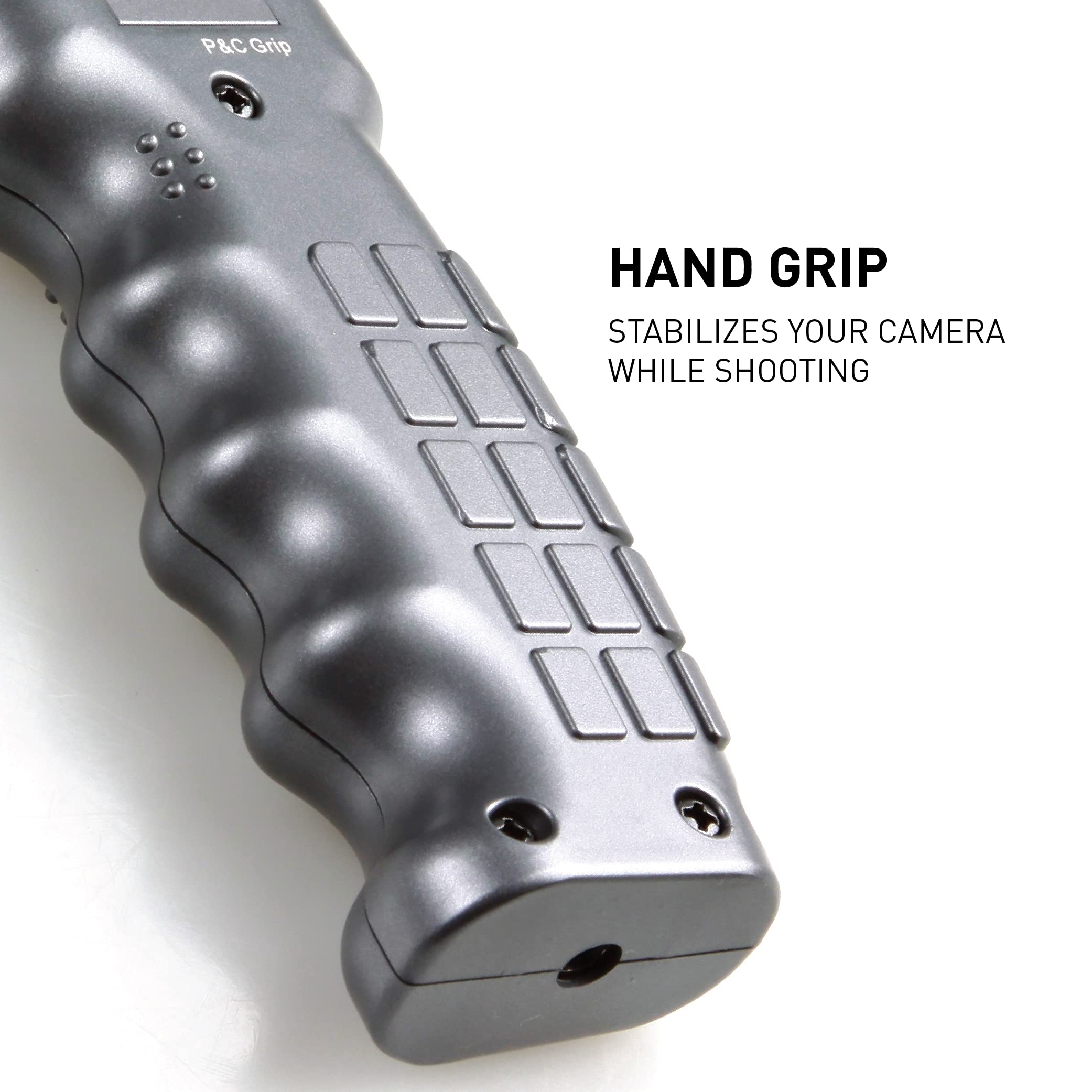 P&C Pistol Grip Plus Only: Handle With 1/4"-20 Mount For Dslr Mirrorless, Action Camera, And Smartphone, Video Stabilizer Handle (Pistol Grip Plus Only)