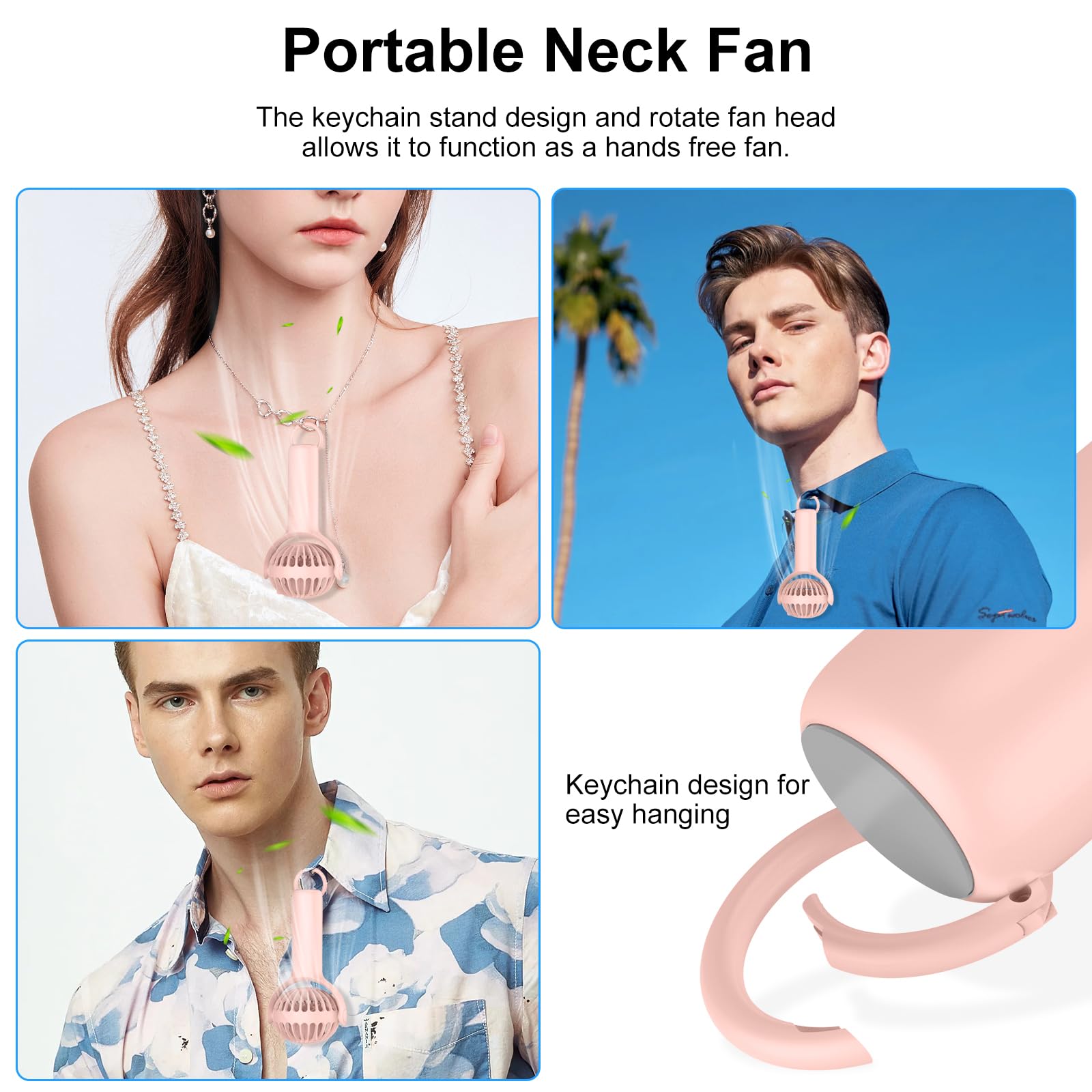 Portable mini fan with powerful cooling performance ideal for travel and everyday use