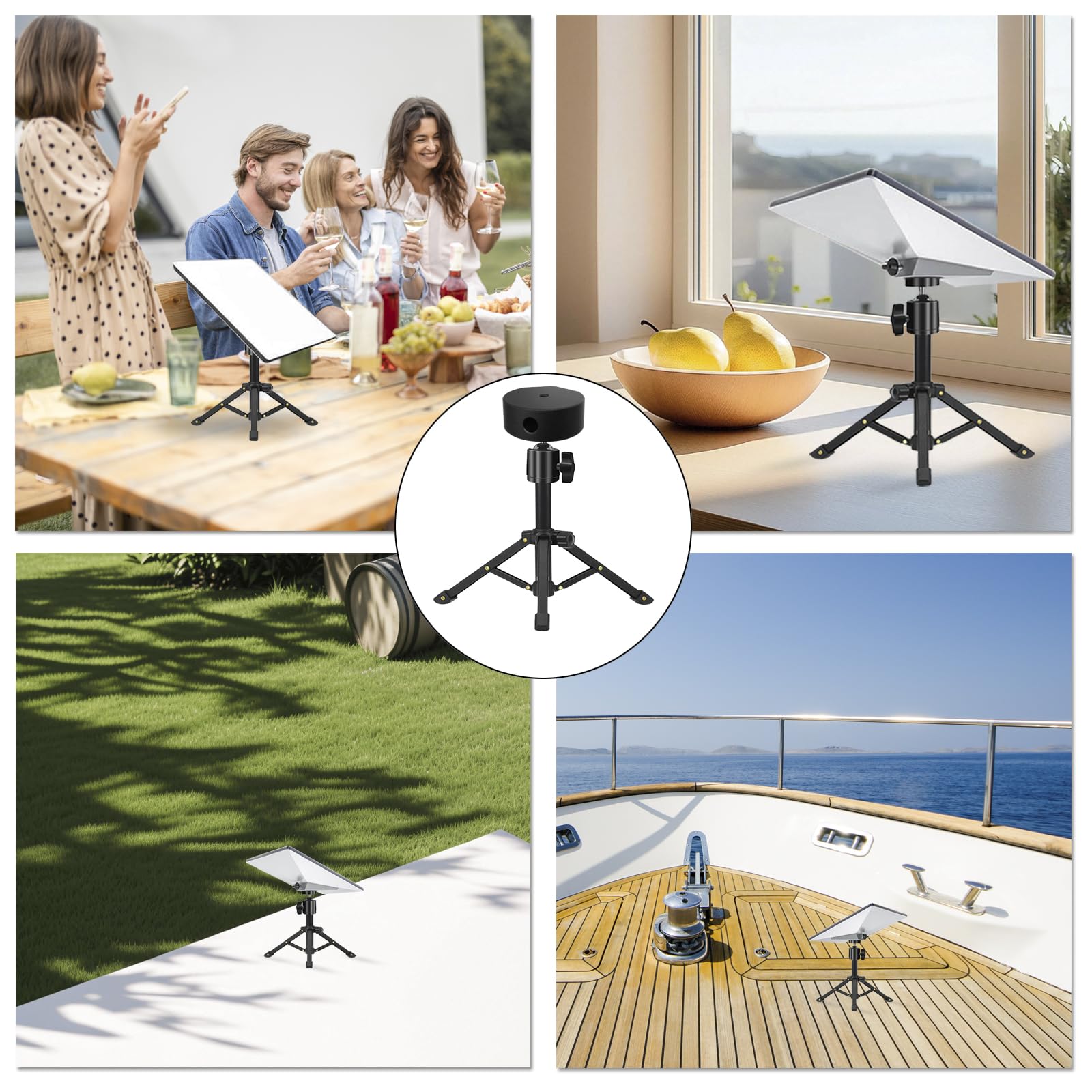 Khazylorr For Starlink Mini Tripod, All Metal Tripod Stand With Starlink Mini Tripod Adapter, Portable Small Tripod Mount With Tilt Angle Adjustment For Starlink Mini V4 Antenna Dish