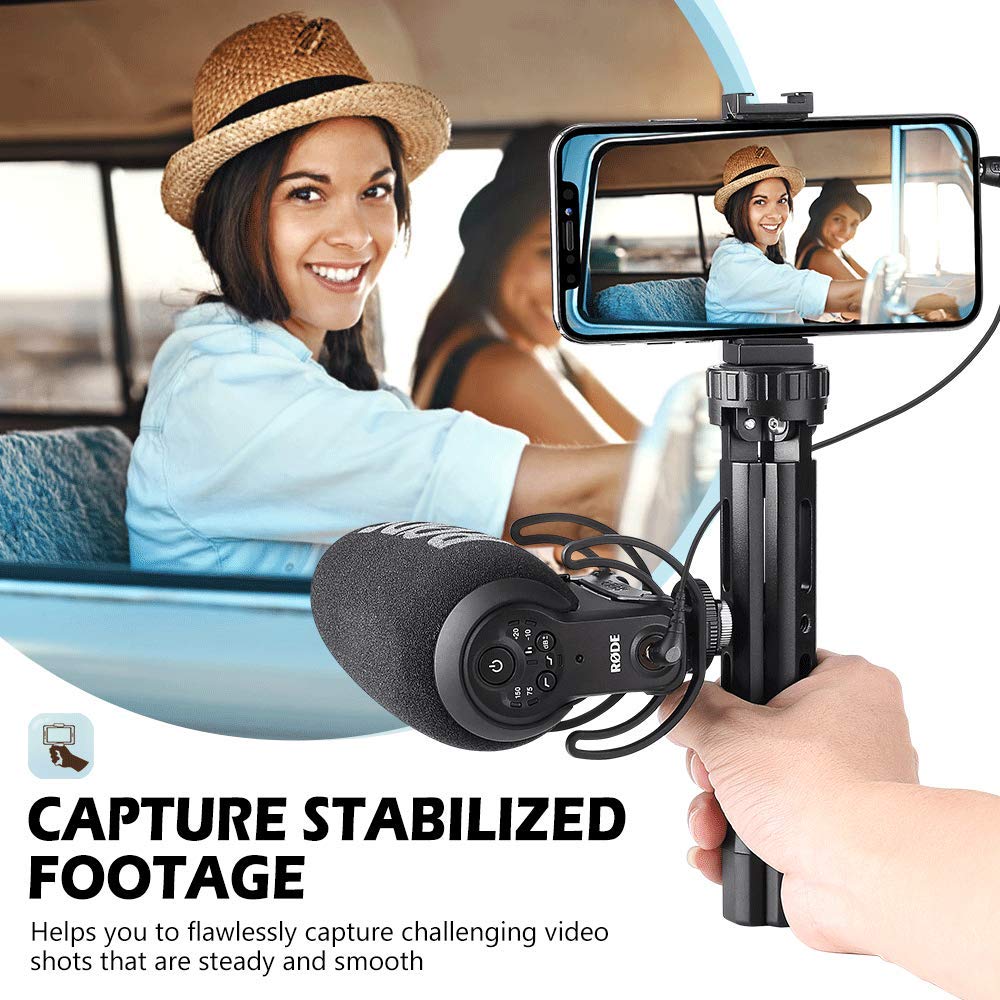 Zeadio Metal Adjustable Tripod, 4 Adjustable Heights Desktop Tripod Stand, Fits For Smooth 4, Crane Plus, Osmo Mobile, Ronin-S, Vimble 2, Gimbal Handle Grip Stabilizer And All Cameras