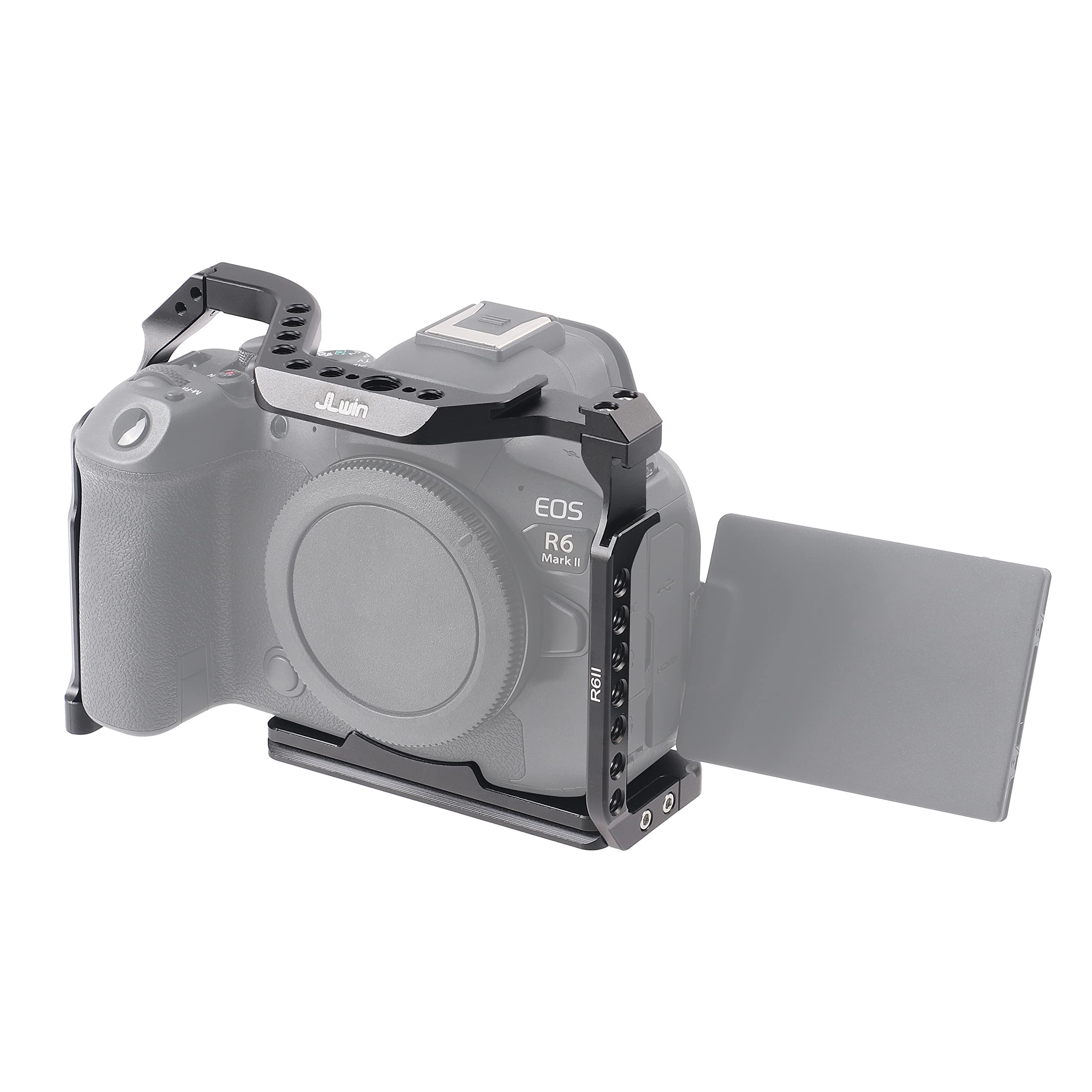 Fotga Alloy Aluminum Camera Cage Bracket Stabilizer + Top Handle For Canon R5 R6 R6Ii Dslr Mirrorless Camera Video Film Making Compatible With Arca Swiss Clamp