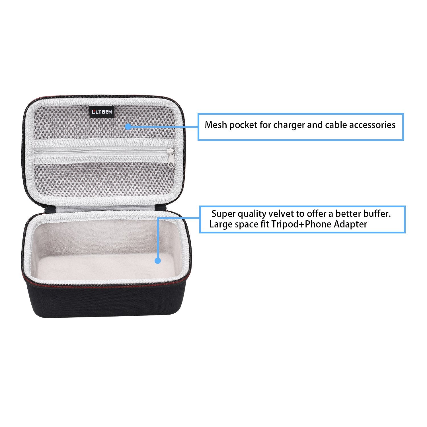 L Ltgem Ltgem Monocular Case Hard Carrying Case Compatible For Gosky 12X55 Or Titan 12X50 Or Pankoo 40X60 High Power Prism Monocular Telescope