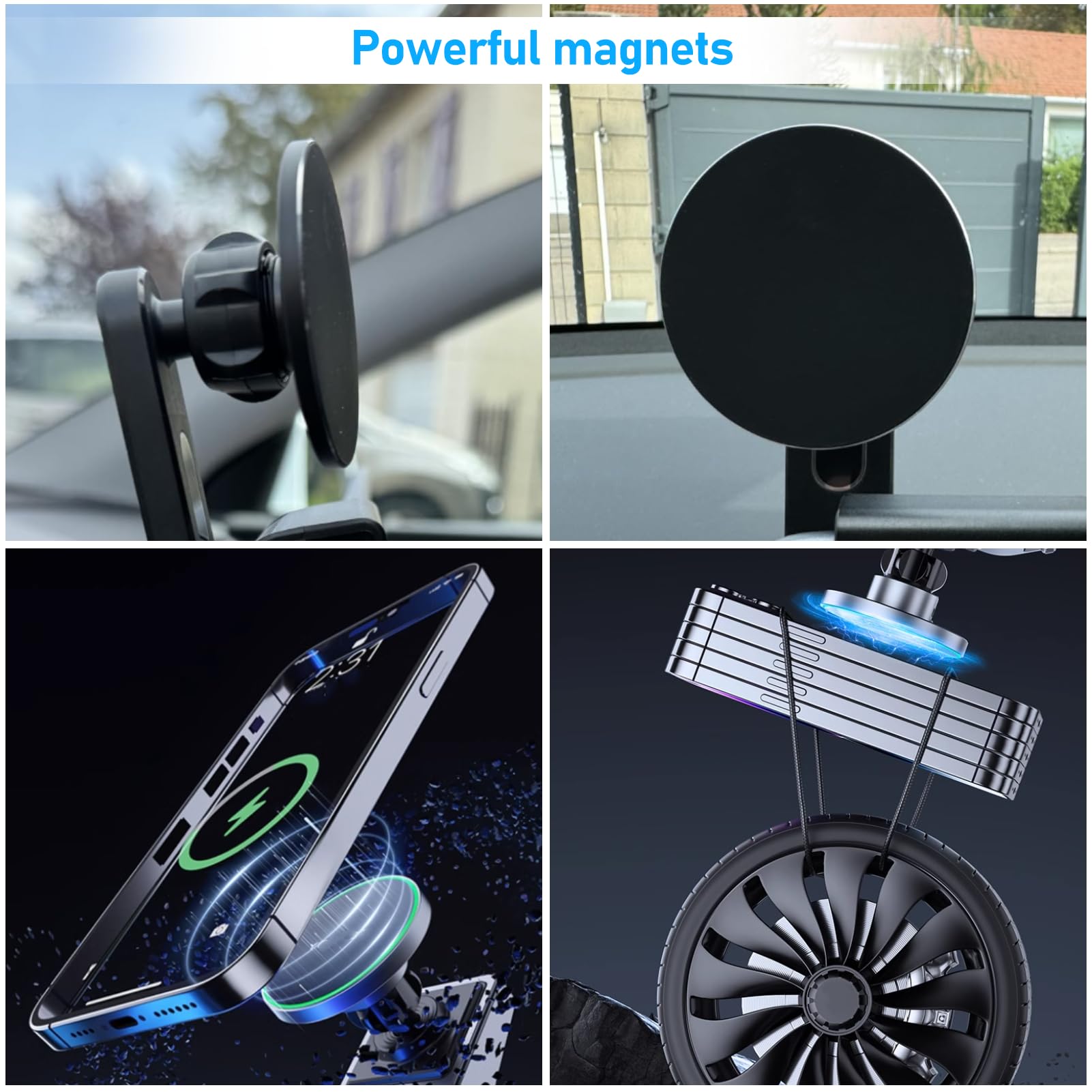 Apeser Magnetic Phone Holder Mount Compatible With Chevy Suburban Tahoe/Gmc Yukon -,Cell Phone Automobile Cradles For 10.2 Inch Touch Screen,360° Rotation Yukon Phone Holder Anti-Shake,Black