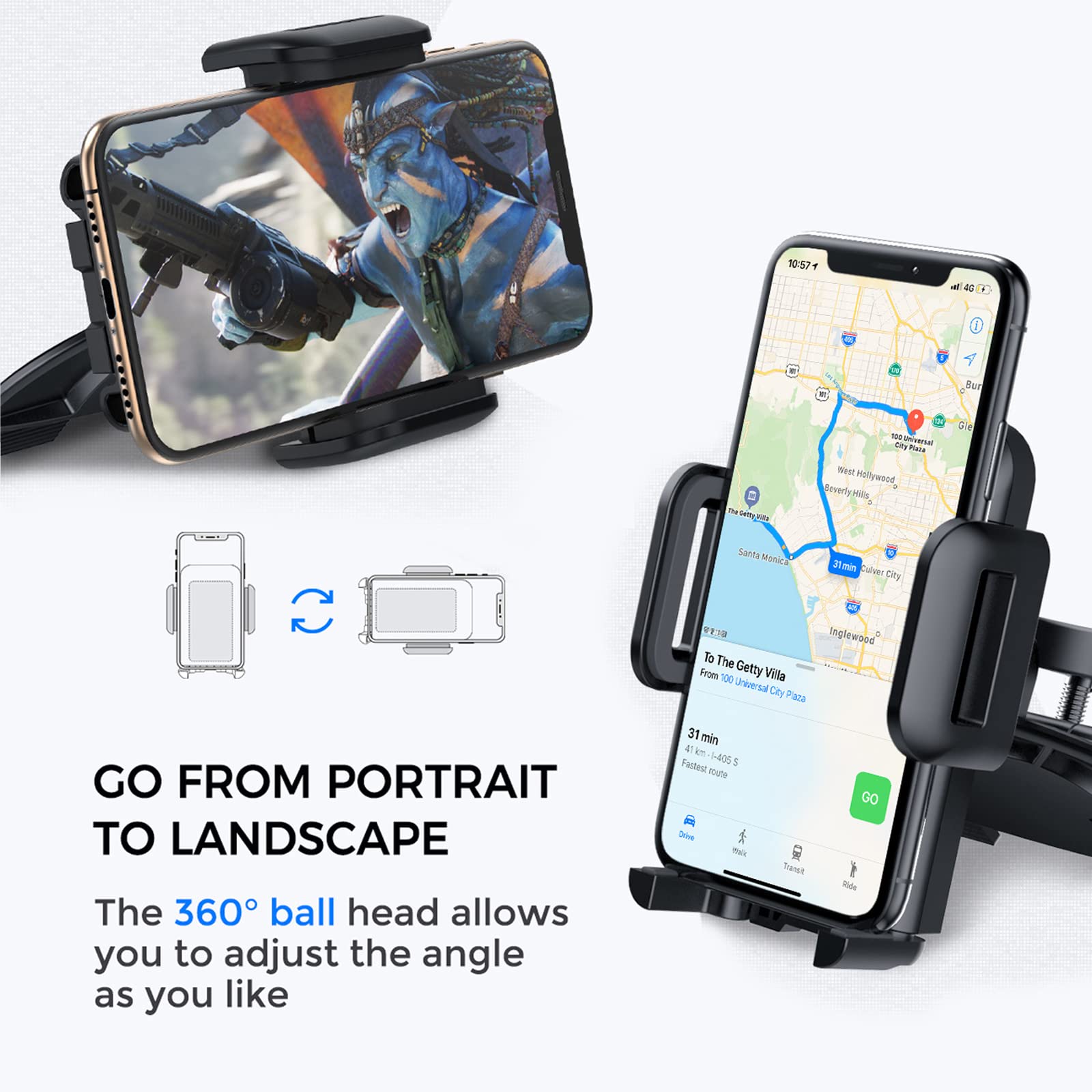 Vssmssa Cell Phone Holder For Car, Cd Slot Car Phone Mount, One Button Release Easy Installation Cd Player Car Phone Holder Mount Compatible With Iphone 16 15 14 13 12 11 Pro Xr Xs Max Galaxy S20 S20+ S10 S9