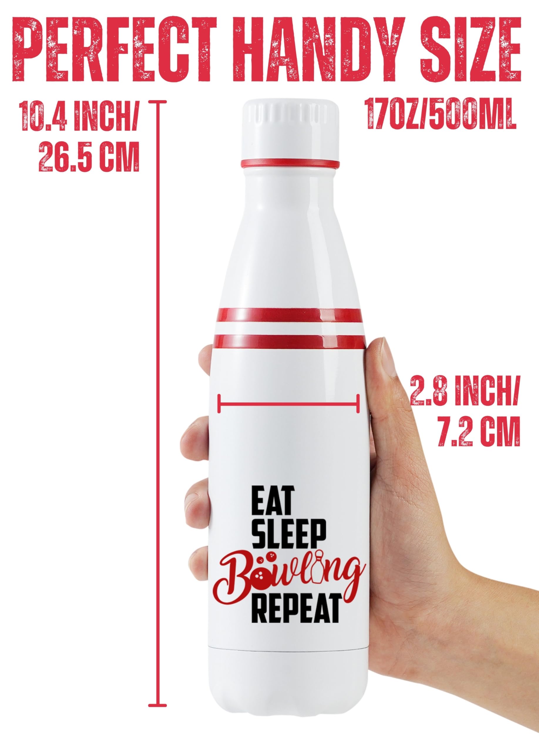 Onebttl Bowling For Men, Women, Bowling Water Bottle, 17Oz Stainless Steel
