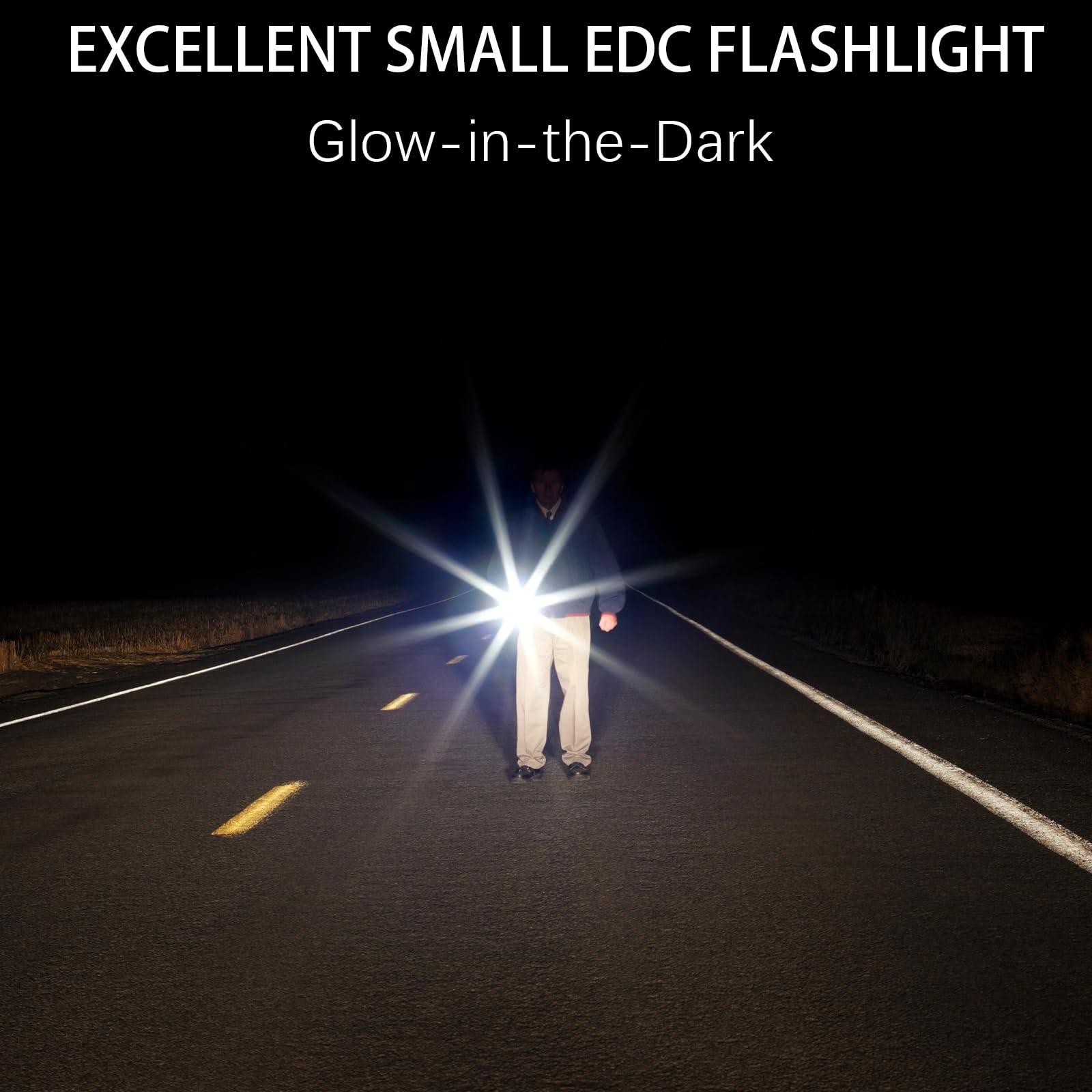 Minflower Mini Edc Flashlight, 900 High Lumen Keychain Flashlights, Rechargeable Pocket Led Flashlight With Red Uv Blue Light - 12 Modes, Ip65 Water Resistant, Usb-C, Tail Magnet (Black)