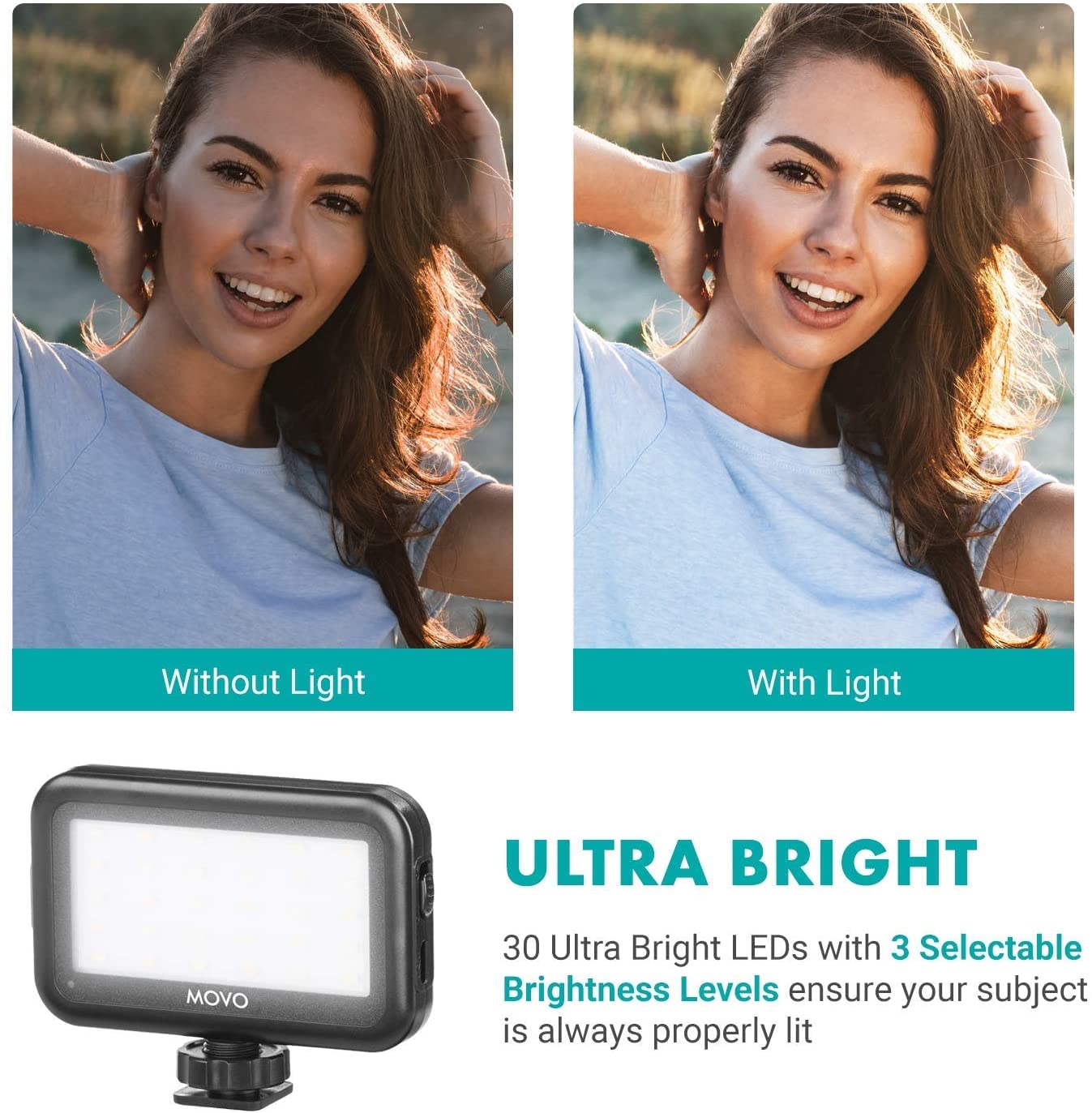 Movo Ivlogger Iphone/Android Compatible Vlogging Kit With Fullsize Tripod - Phone Video Kit Accessories: Tripods, Phone Mount, Led Light And Cellphone Shot Microphone For Phone Video Vlog Recording