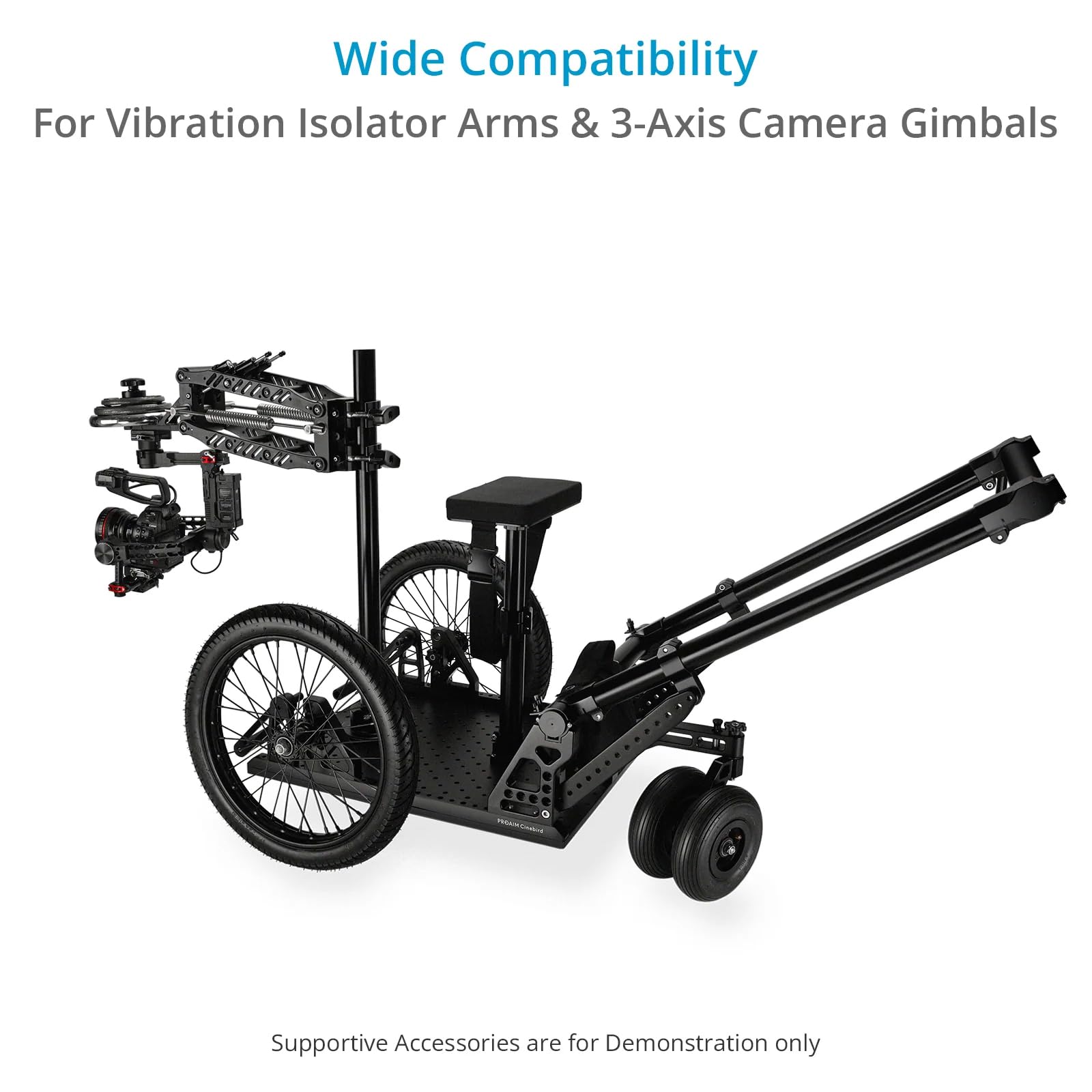 Proaim Scaffold Pole W Mitchell Mount For Vibration Isolator Arms & 3-Axis Camera Gimbals. For Rigging On Sliders & More. (Vi-252-01)