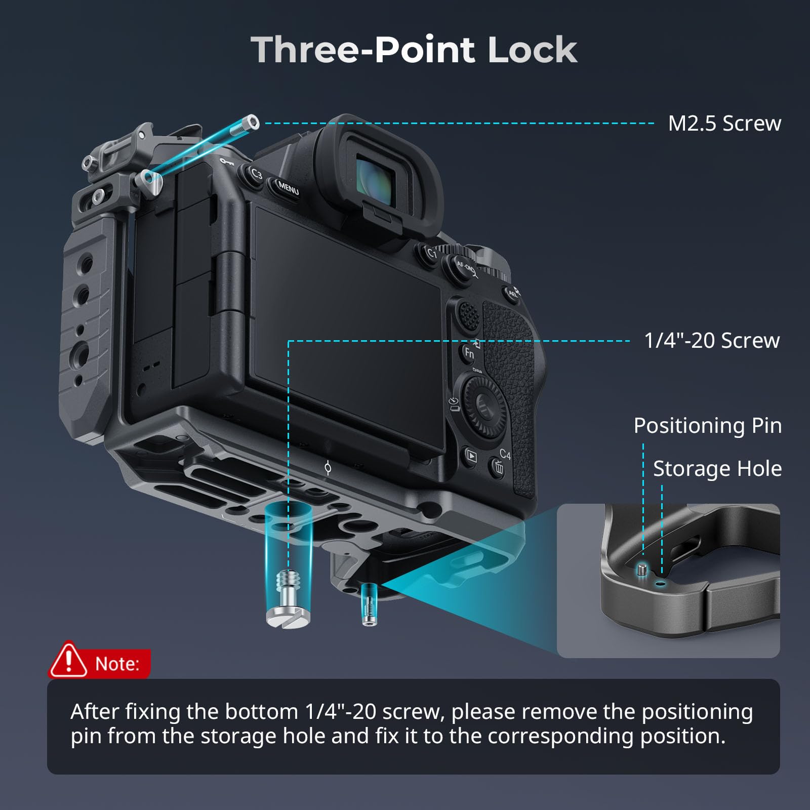 Smallrig Hawklock Quick Release Cage For Sony A7R V/A7 Iv/A7S Iii/A7R Iv/A1, Camera Cage With Cold Shoe/Nato Rail/Quick Release Plate For Arca, Full Access & Anti-Scratch Design - 4481