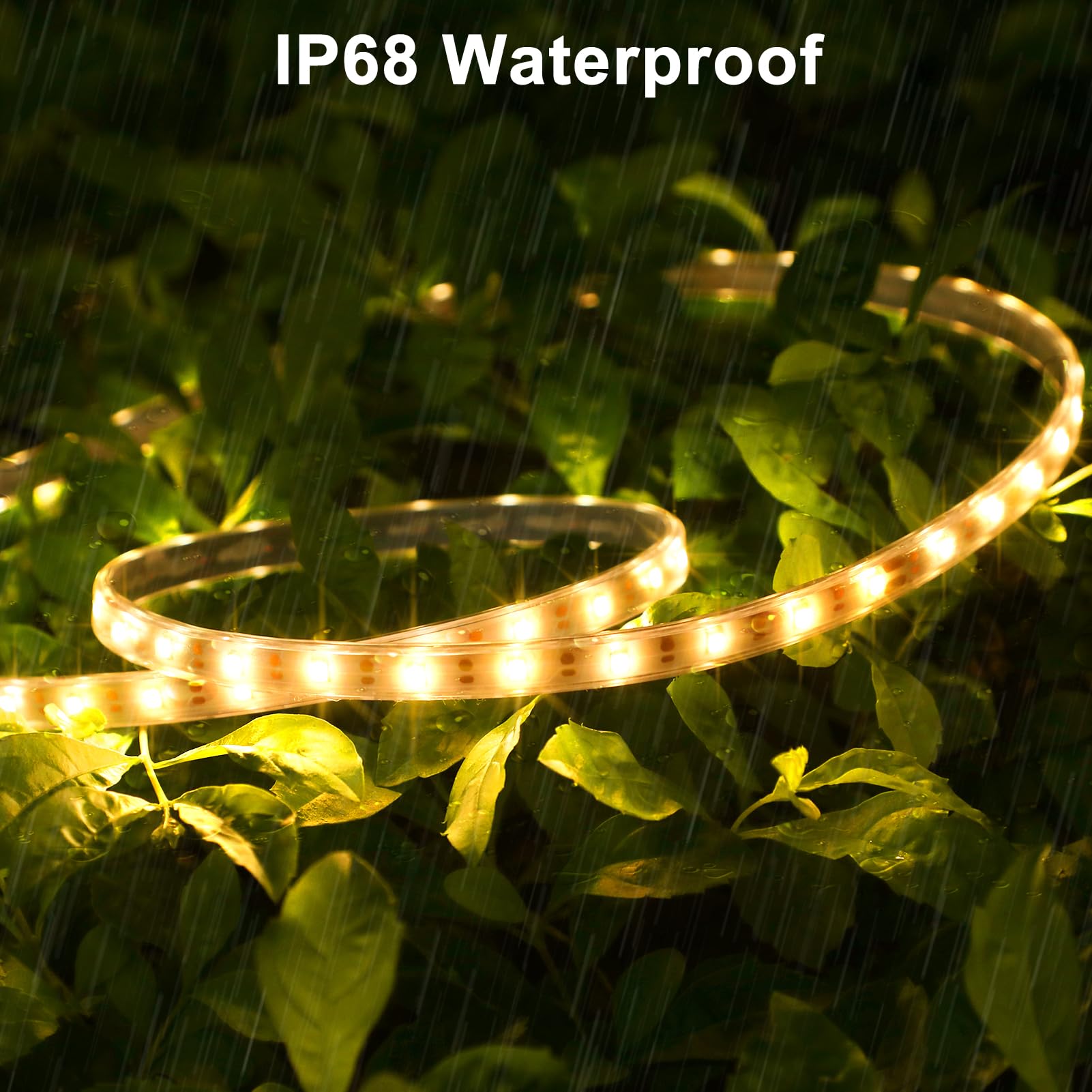 Cciland Solar Strip Lights Outdoor, 33Ft 640 Led Waterproof Strip Lights With Remote Timer Dimmable Outside Strip Light For Garden Yard Party Decor (Warm White)