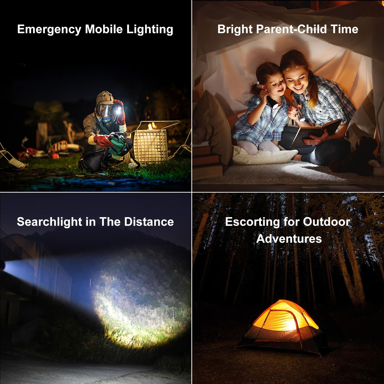 Camel Crown Rechargeable Flashlights High Lumens 90000 Lumen Led Flashlights With 5 Modes Ipx7 Waterproof Zoomable Utility High Powered Flash Light For Home Outdoor