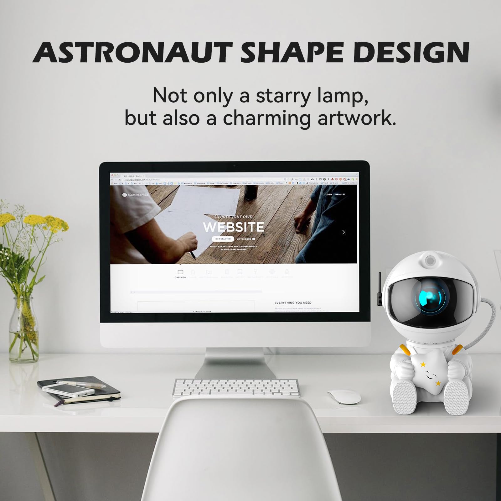 Fssqbflc Astronaut Galaxy Projector, Star Projector Galaxy Light, Night Light For Kids, Nebula Ceiling Led Lamp, Room Decor, With Timer And Remote,  For Birthdays