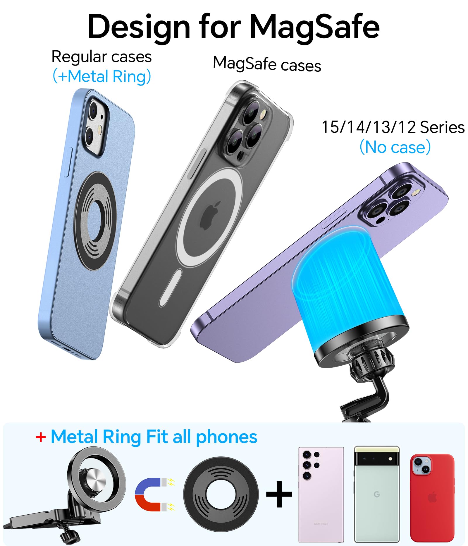 Kaistyle For Magsafe Cd Phone Holder For Car【20 Strong Magnets】Magnetic Cd Player Phone Mount For Car Phone Holder Cd Slot Mount,Cd Slot For Iphone 16 15 14 13 12 Pro Max Plus Magsafe Case All Phones