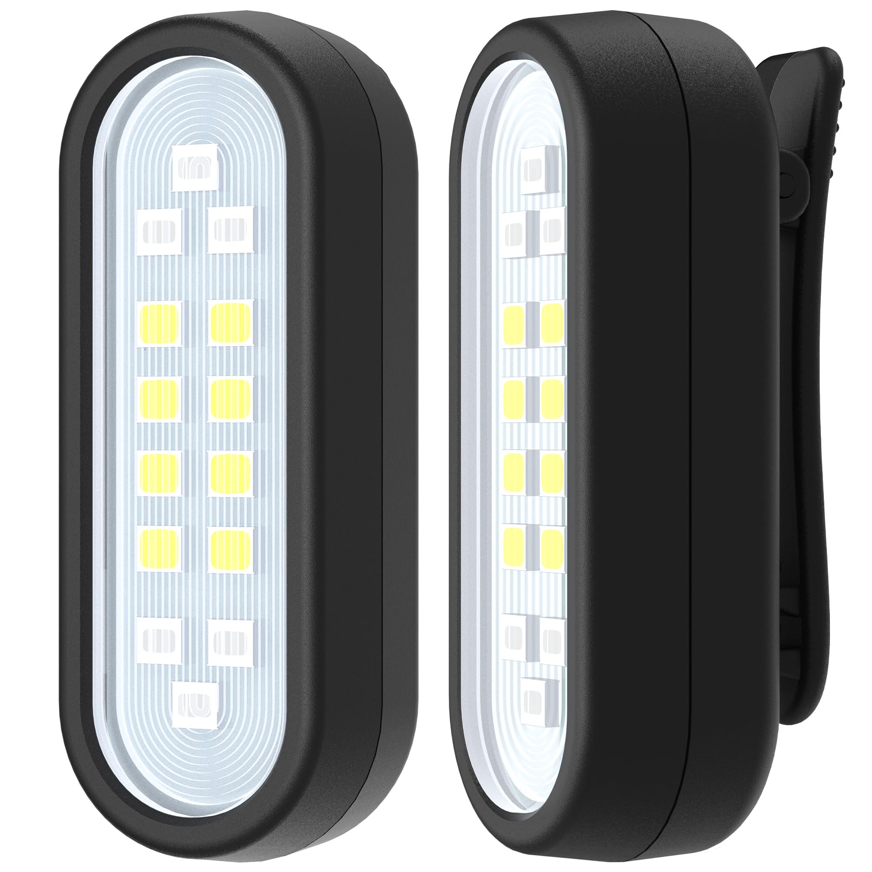 Yaklim Running Light, 2 Pack Clip On Flashlight For Runners Rechargeable Safety Lights For Walking At Night Hands  Emergency Led Flashlight Work Light Warning Flashing Camping Hiking Walking Dog
