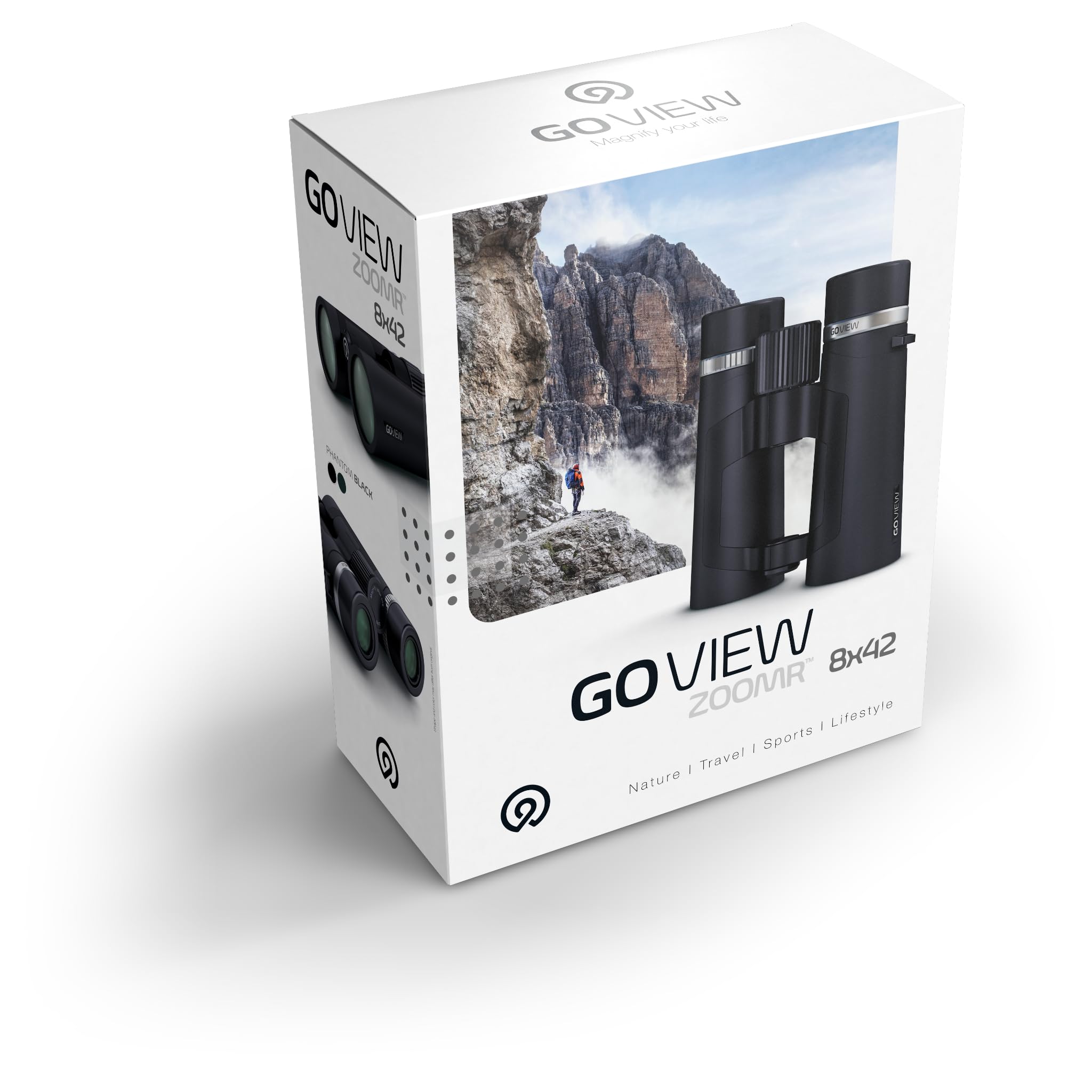 Goview Binoculars Zoomr 8X42, Phantom Black