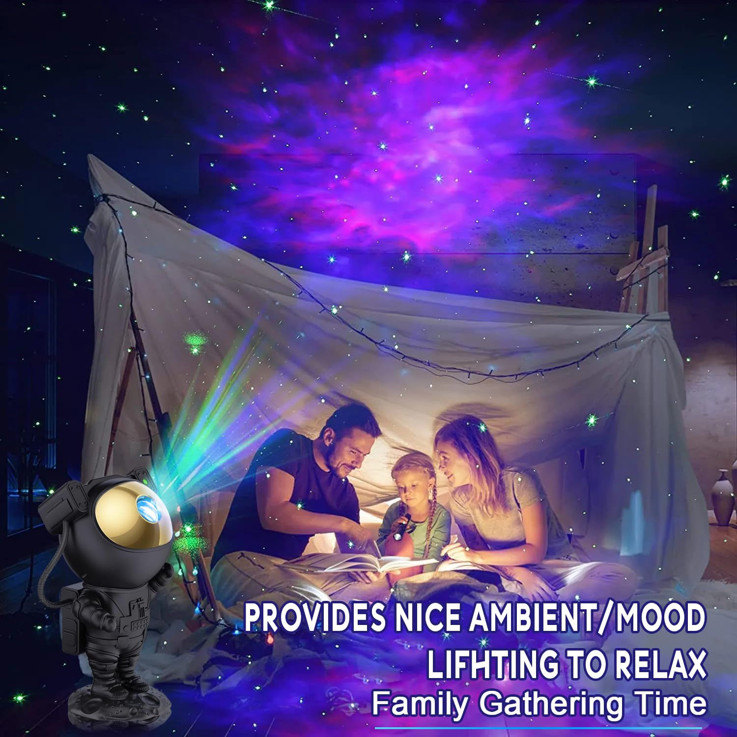 2Win2Buy Astronaut Star Projector Galaxy Light, 360° Space Buddy Projector Sky Led Night Light Space Projector Starlight Planetarium Spaceman Projector Lamp  For Kids Adults Bedroom Ceiling Room Decor