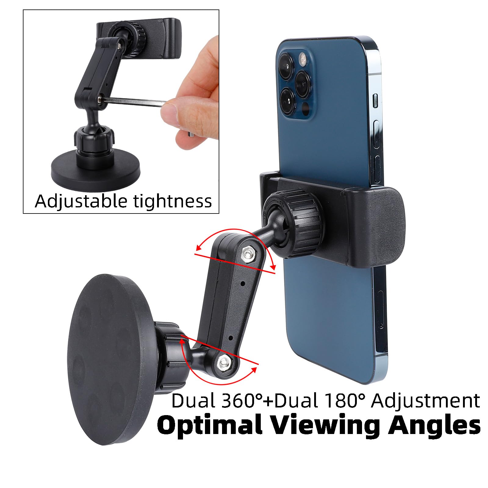 Fpn Gym Magnetic Phone Holder Mount Attach To Metal Surface, 360° Rotatable Heavy Duty Magnet Phone Mount For Gym Workout Record, Compatible With Iphone, Samsung, All Cell Phone