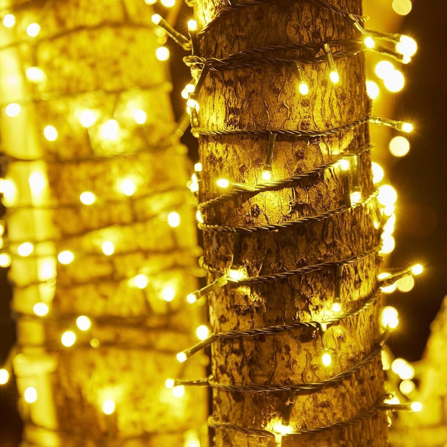 Merrimax M Solar String Lights Outdoor, 33Ft 100 Led Solar Fairy Lights 8 Modes Waterproof Xmas Lights For Garden, Patio, Home, Party, Wedding, Holiday, Tree, Outdoor Decor (Warm White, 1 Pack)