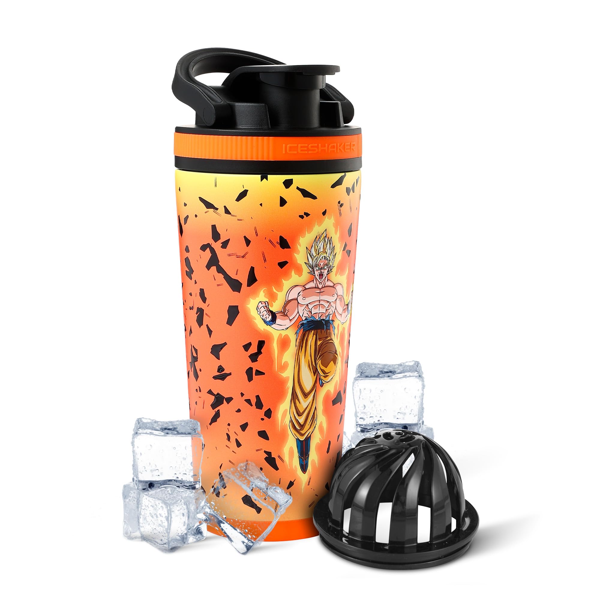 Ice Shaker Dragon Ball Z Stainless Steel Shaker Bottle  26Oz , Goku  Cold For 30+ Hours
