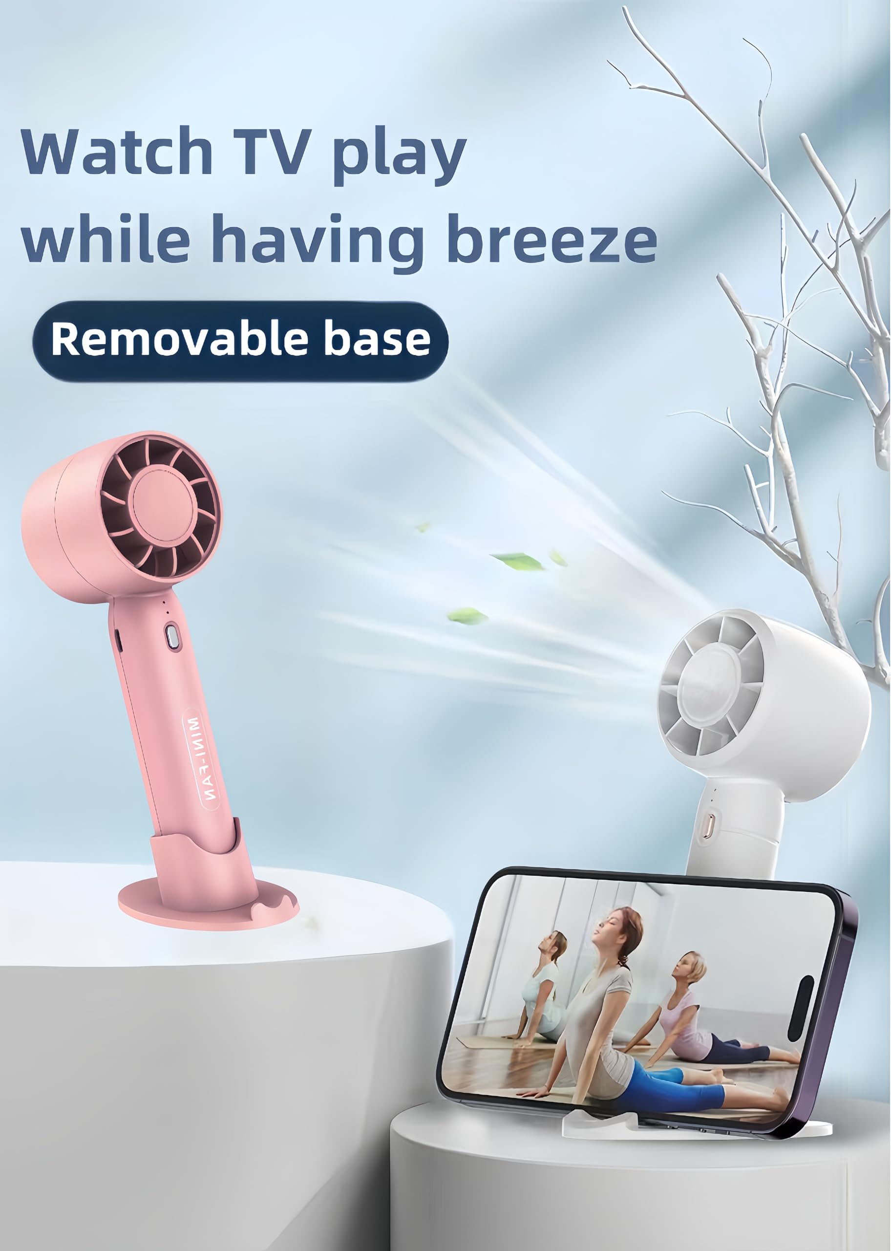 Chiyang Portable Mini Fan, Handheld Usb Electric Fan-Three Gears Wind Quiet & Powerful