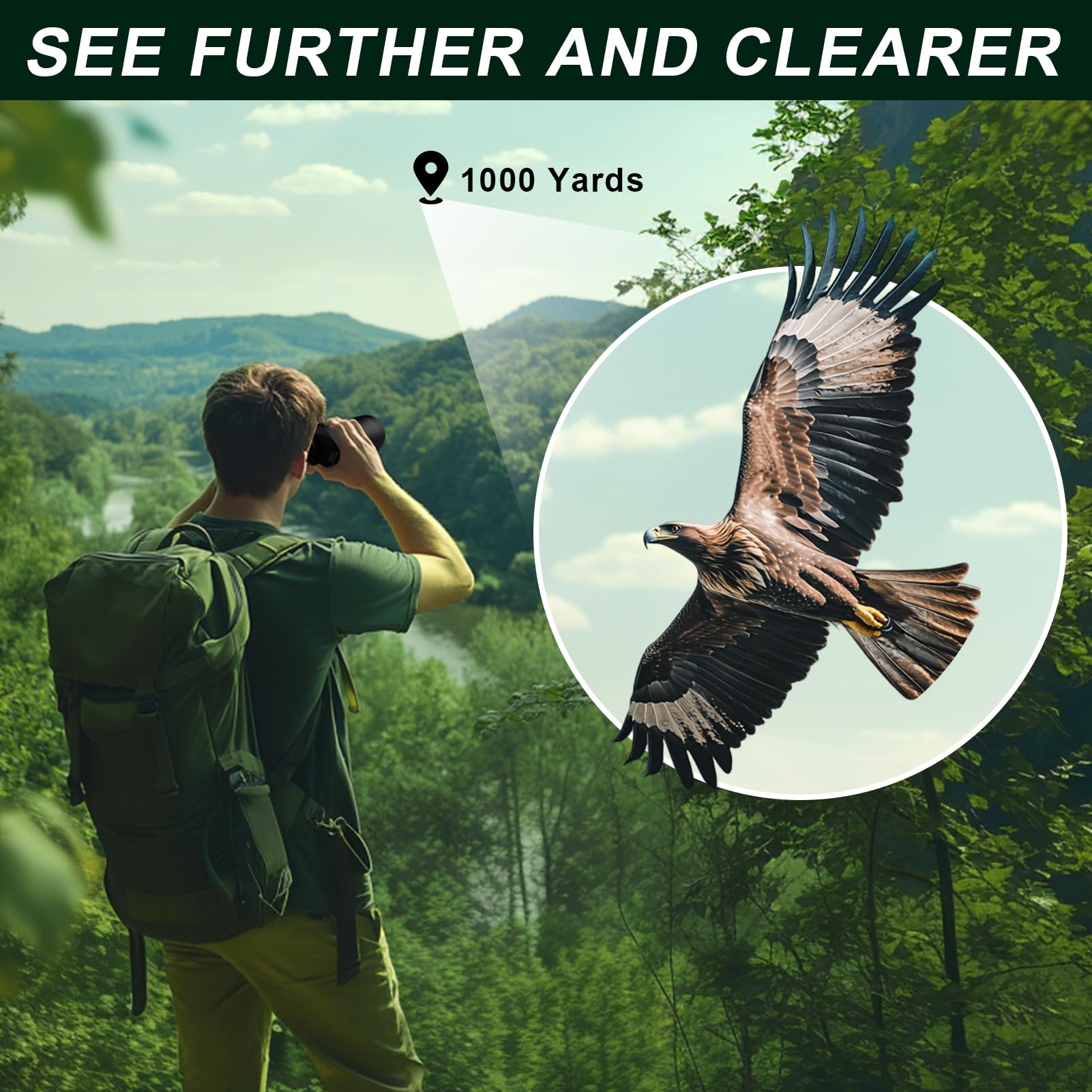 Wozel 20X70 Binoculars For Adults High Powered - Hd Bird Binoculars With Clear Low Light Vision - Powerful Binocular For Bird Watching Hunting Travel Outdoor Hiking