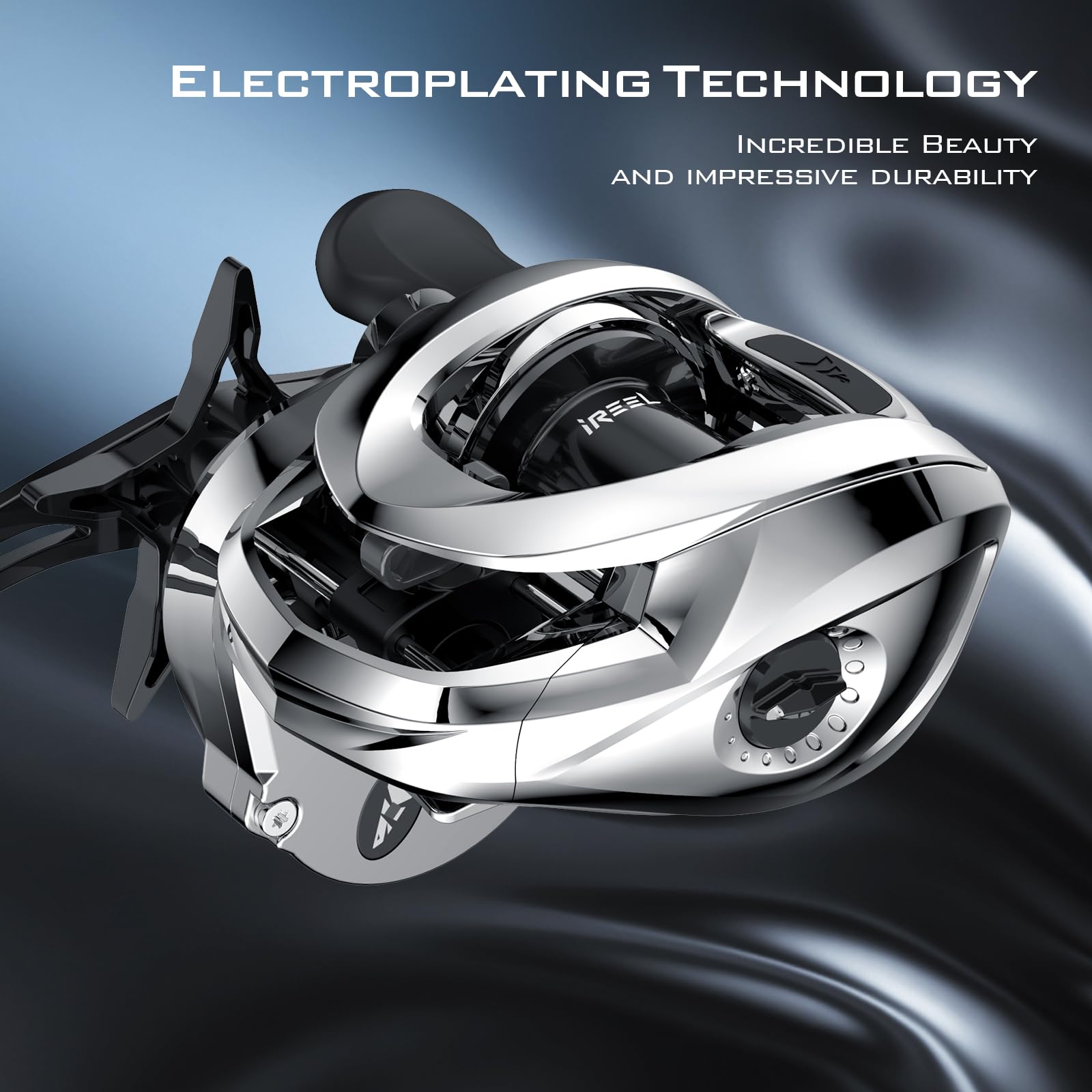 Kastking Ireel One Ifc Smart Baitcasting Fishing Reel, Bluetooth Connectivity To Smart Devices And App, Smoother & Longer Casts With Axis Eye Line Guide And Digital Ifc Braking System