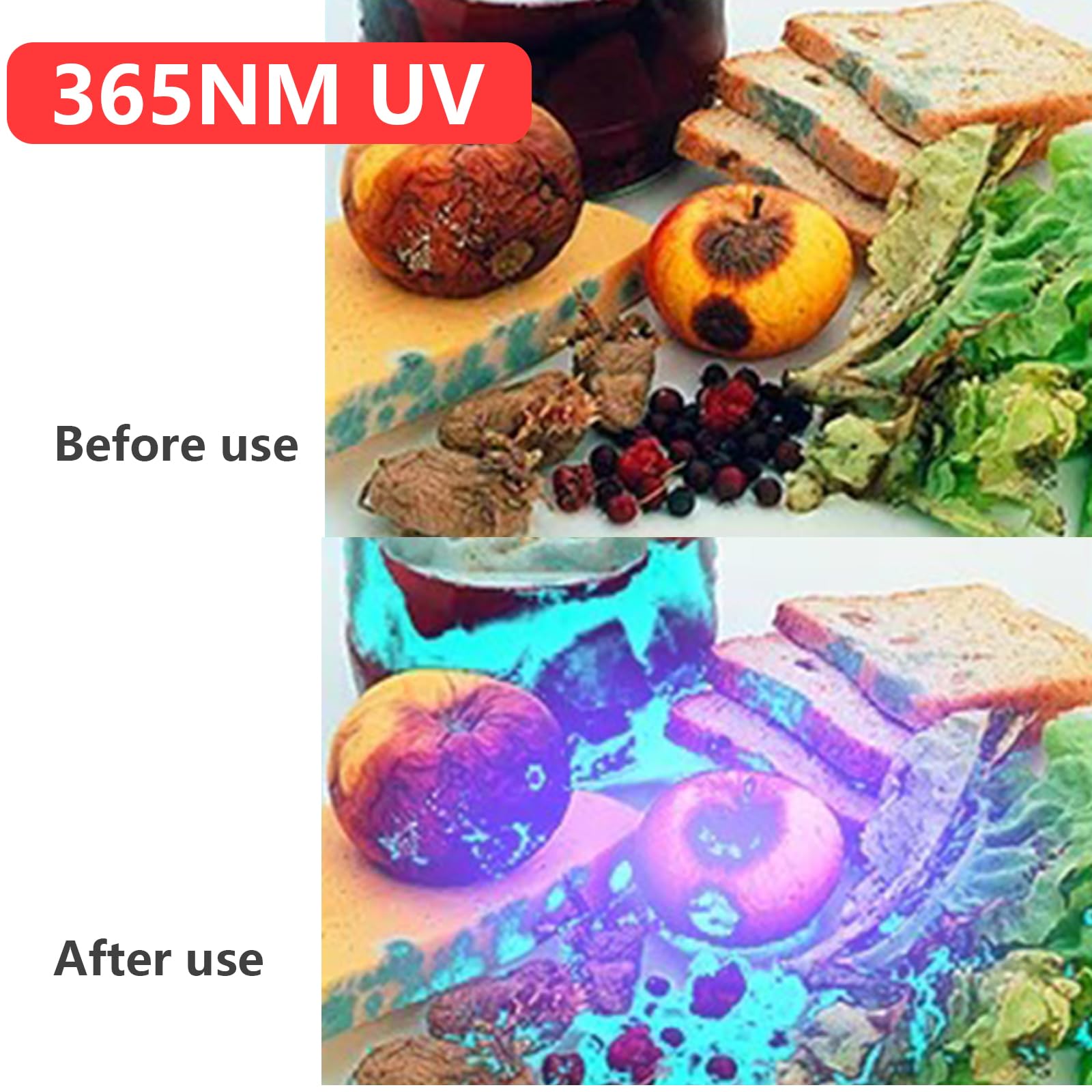 Wboxlizy Black Light Uv Flashlight, 365 Nm Blacklight Flashlights Rechargeable High Definition Ultraviolet Pet Urine Detector For Cat Urine, Stains, Bed Bug