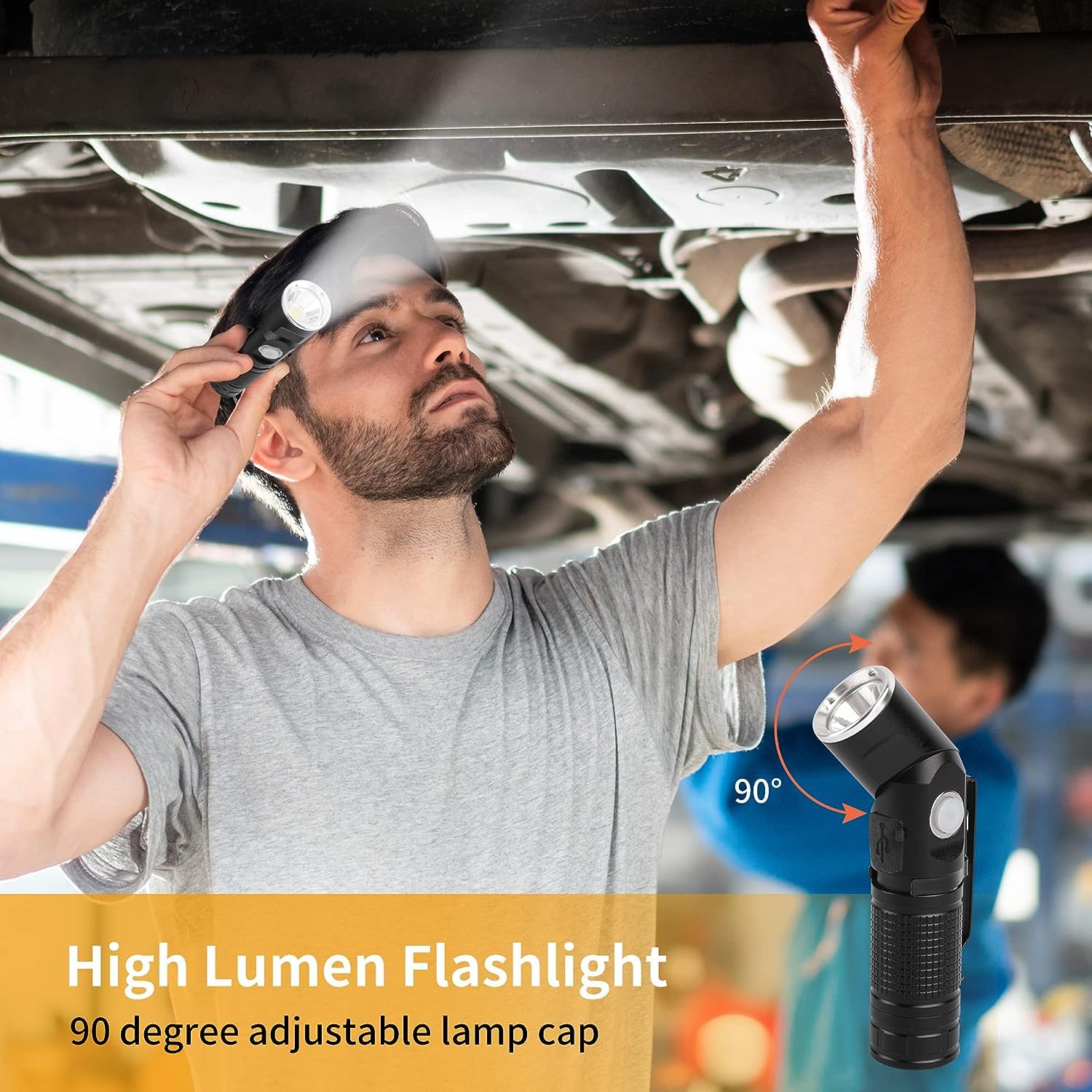 Lidefox Flashlight Rechargeable Mini Pocket Flashlights High Lumens 600 Lumen With Magnetic Base Waterproof Utility Led Flashlight For Camping Outdoor Emergencies