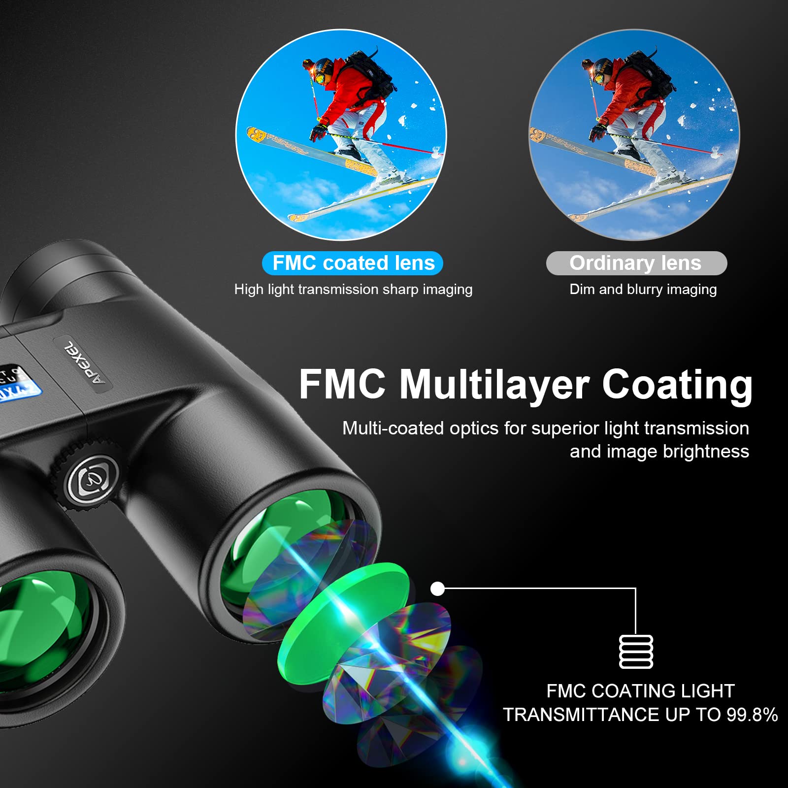 Da Yu Unique 10X42 Focus- Binoculars,Professional High Powered Hd Large View Binoculars,With Bak-9 Prism Fmc Lens For Bird Watching Hunting Trave Watching Sport Events