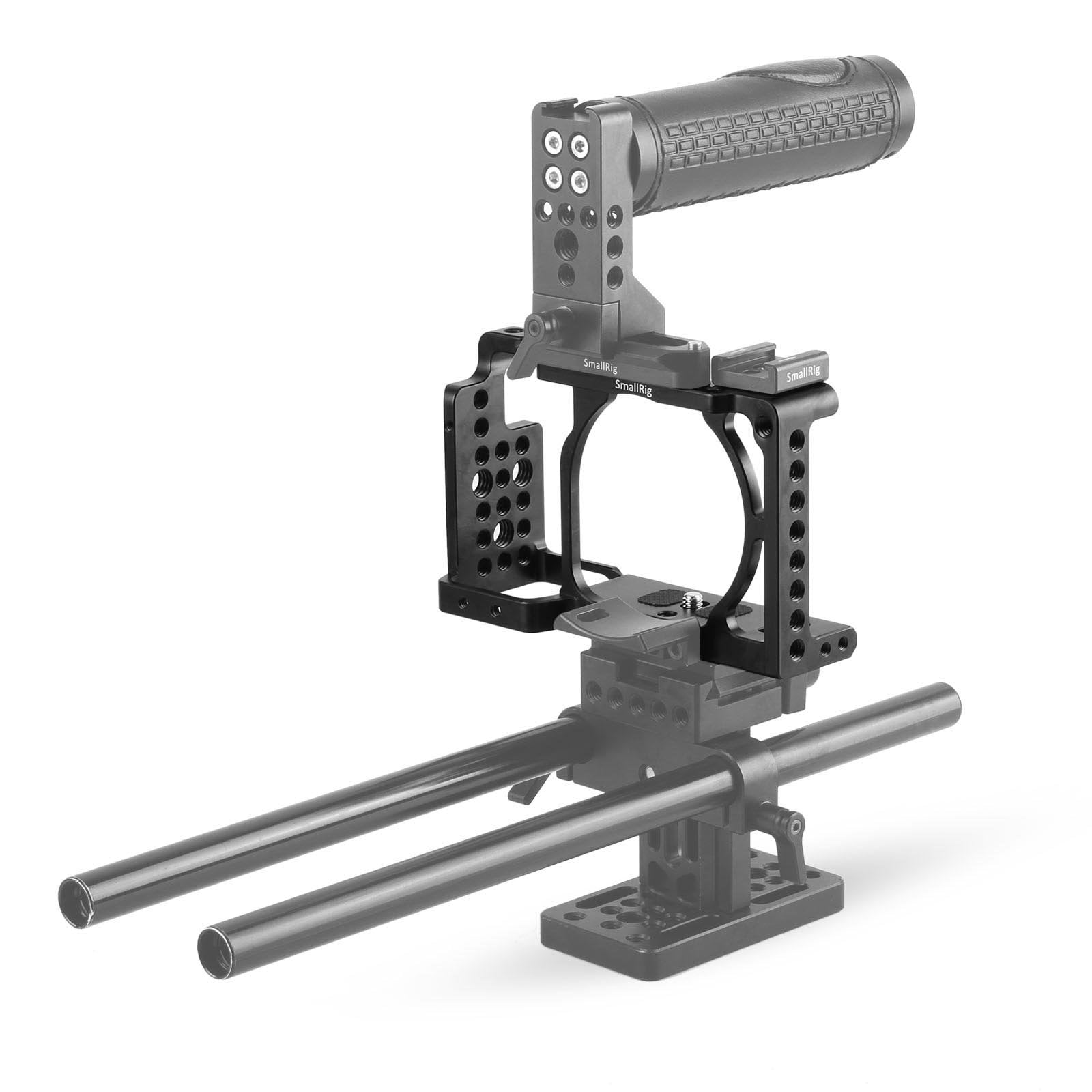 Smallrig Camera Cage Only For Sony A6000 A6300 Ilce-6000 Ilce-6300 Nex7, A6000 Cage With 1/4" 3/8" Mounting Points And Built-In Cold Shoe - 1661