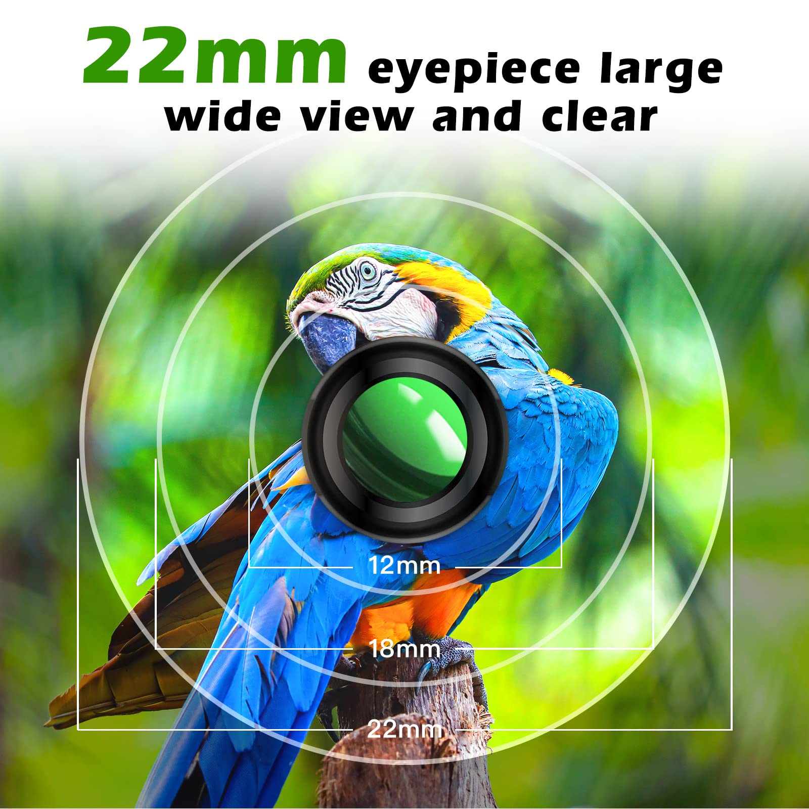 Fullja 20X50 High Power Waterproof Binoculars For Men- Adult Binoculars For Hunting With Low Light Night Vision, Large Eyepiece Binoculars For Bird Watching, Operas, Hiking, Outdoor Sports