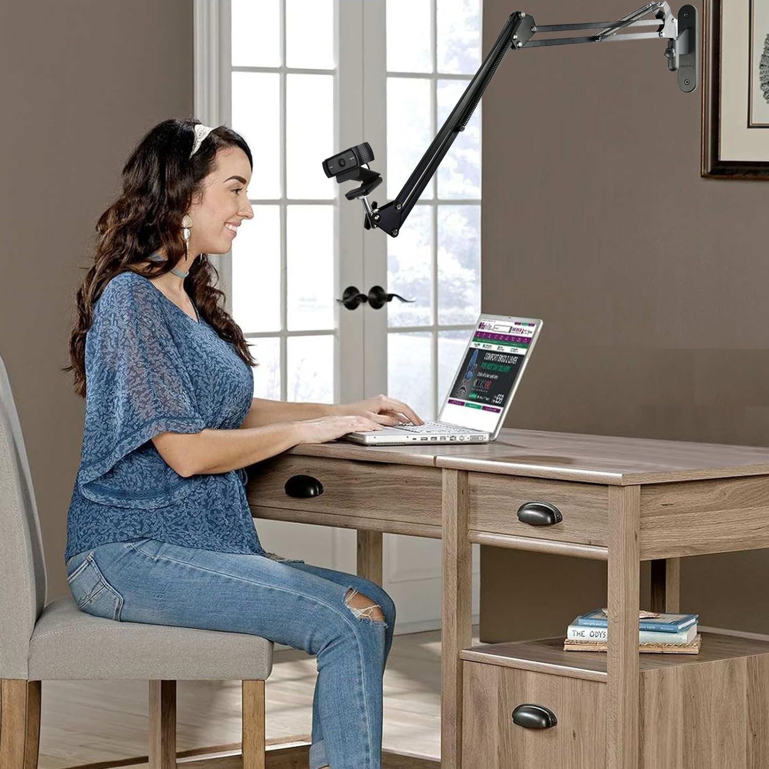 Acetaken Webcam Wall Mount Holder Stand For Logitech C920 C922 C930 Streamcam C925E C615,Mx Brio,Brio 4K, Brio 500 Webcams
