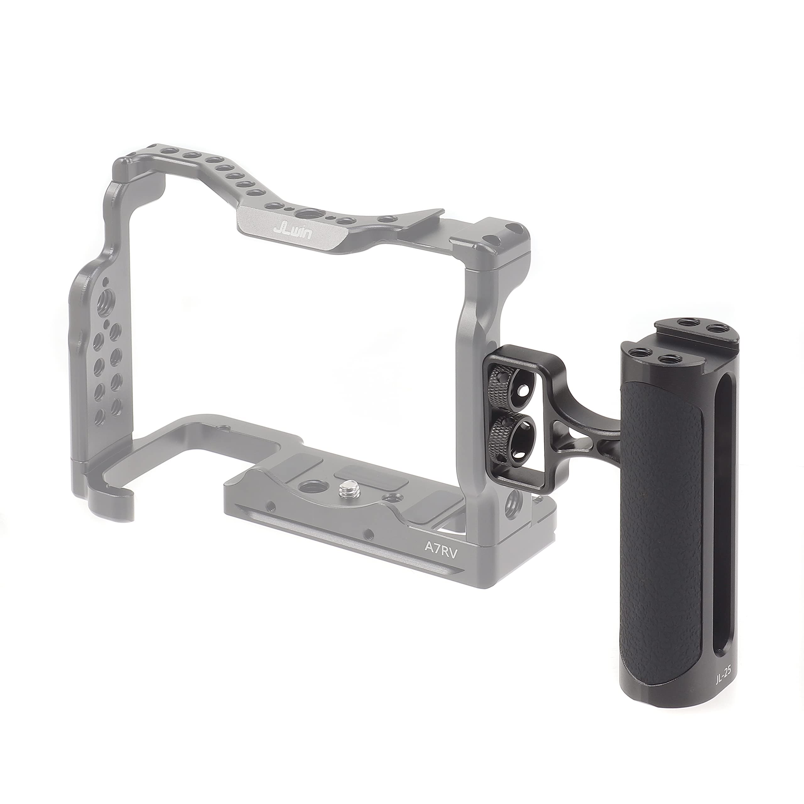 Hersmay Mini Side Handle Camera Hand Grip With 1/4"-20 Screws Stabilizer With Arri-Style Mount Screw & Cold Shoe Mount For Dslr Mirrorless Video Camera Cage