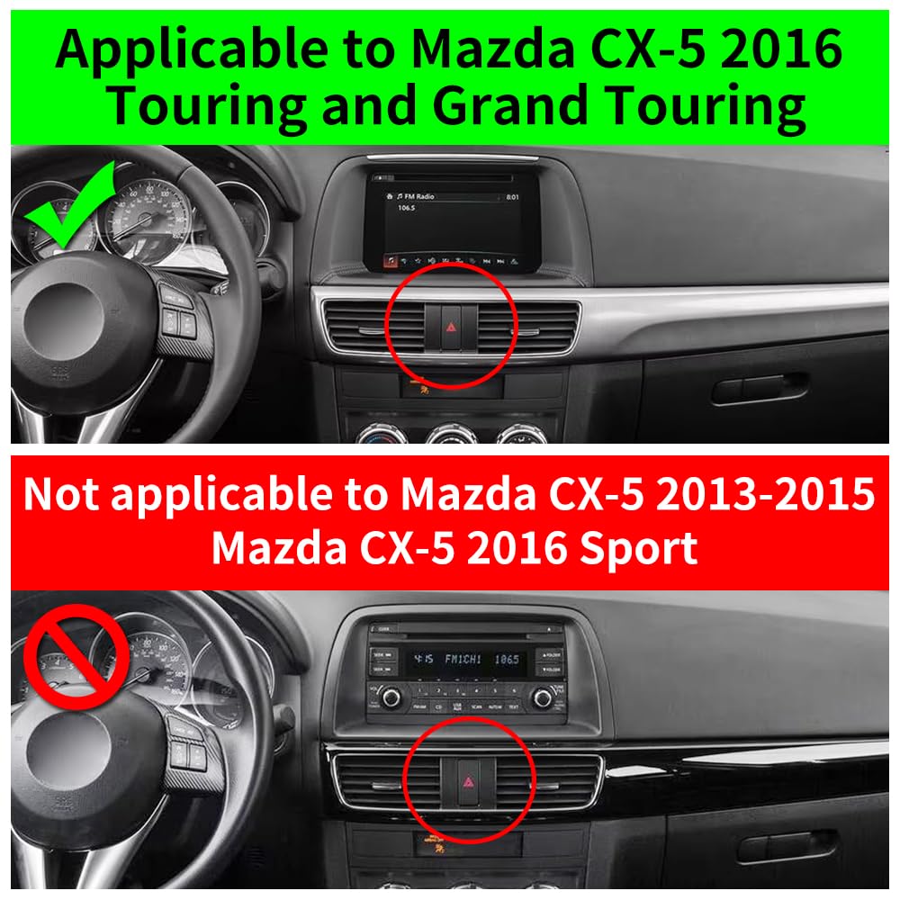 Musttrue Lunqin Car Phone Holder For Mazda Cx-5 Cx5 2016 Touring & Grand Touring Auto Interior Accessories Best Cell Phones Mount Cellphone Mobile Cradle Charging Navigation Bracket Air Vent Stand Accessory