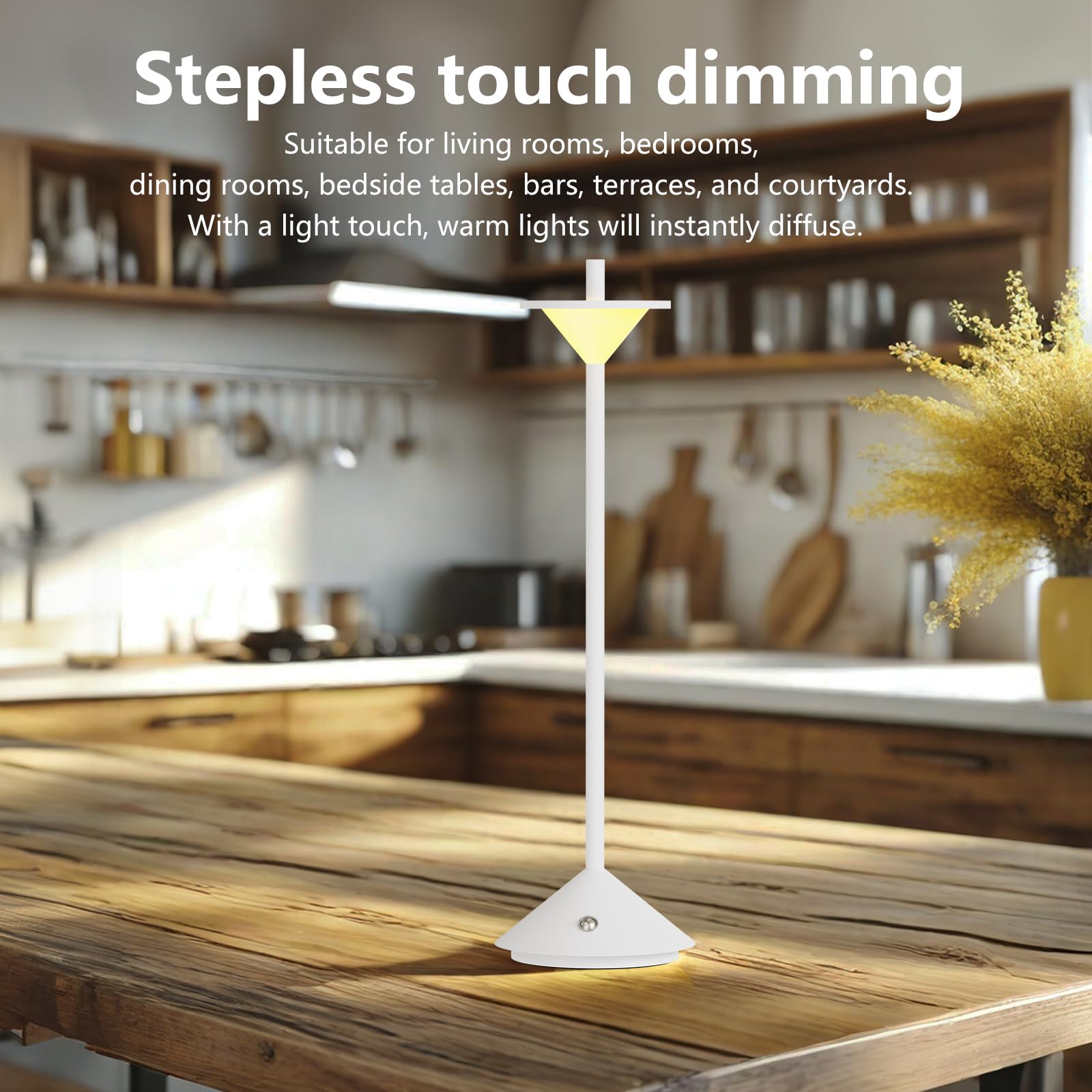 Biwuglimm Rechargeable Table Lamp - Small Battery Operated Bedside Lamp,Nightstand Lamps Night Light Dimmable Led For Bedroom Living Room Patio,Dining Room End Entryway Decor White