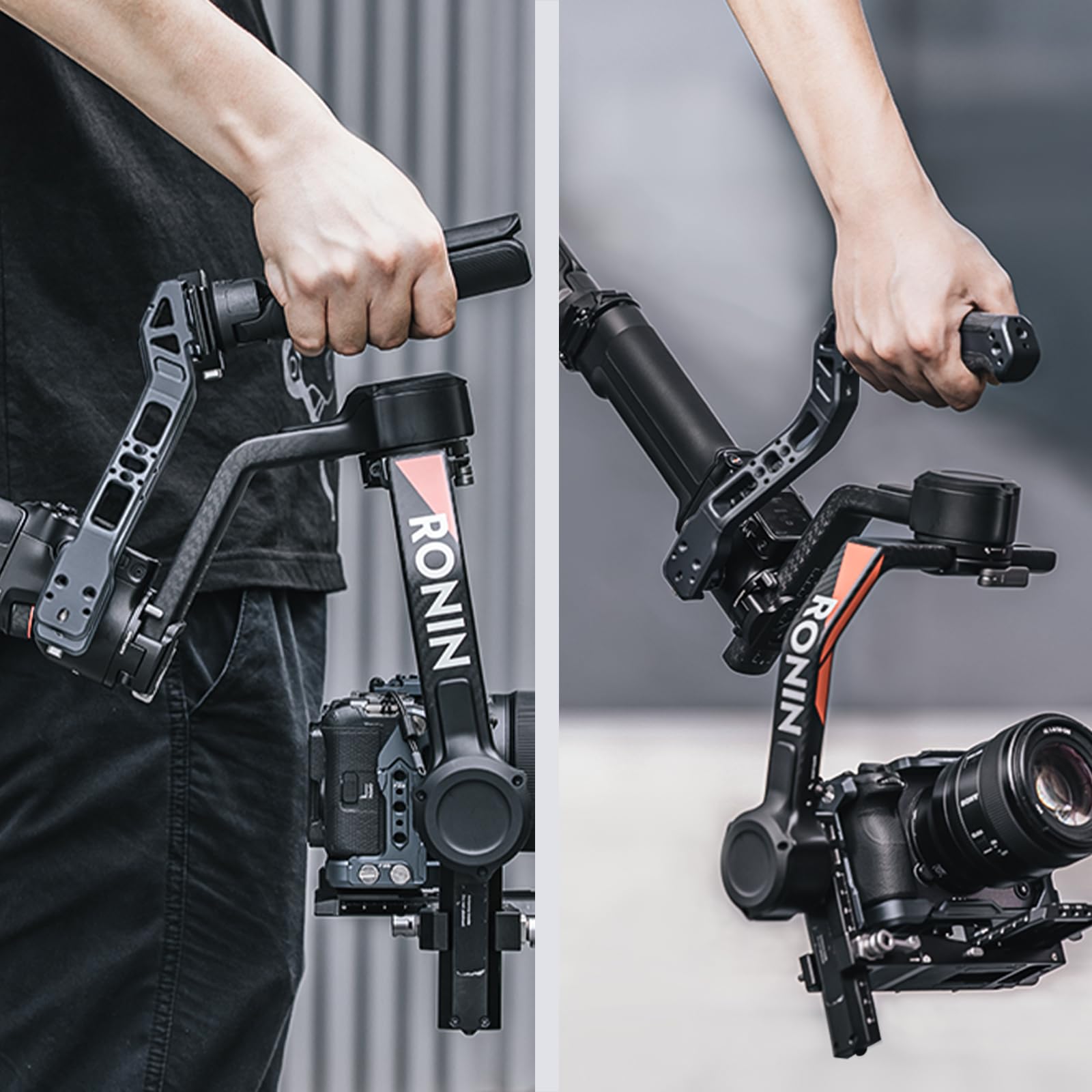 Falcam Rs4 Gimbal Sling Handle Bracket L With Side Plate For Dji Rs 4 Mini,Rs4,Rs 3 Mini, Rs 3, Rs 3 Pro, Rs 2, Rsc 2 Stabilizer, Ergonomic Grip For Low Angle Shots-F22A4501