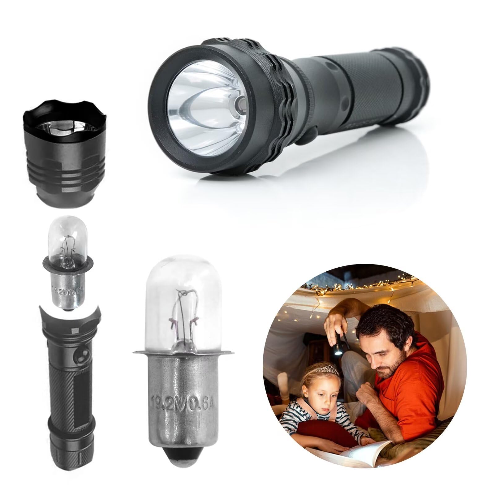 Acupress Superior 19.2 Volt Flashlight/Worklight Replacement Xenon Bulbs 19V For Craftsman 19.2 Flashlight -6 Pack