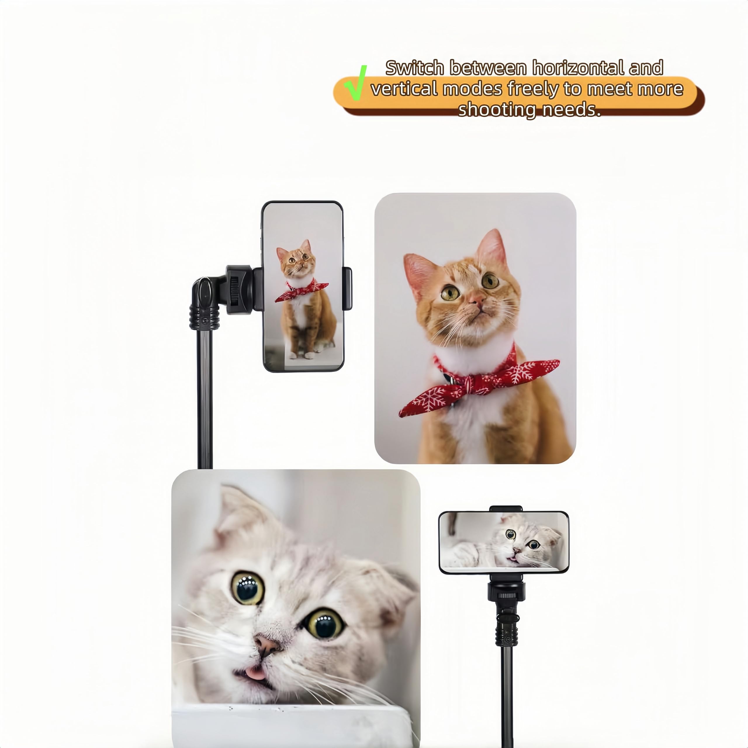 Smart Rice 61 Inch Lightweight Phone Tripod Stand With Remote And Holder ，Versatile Stand For Iphone, Android, Video Recording, And Webcamera,Portable Travel-Friendly Smartphone Tripod