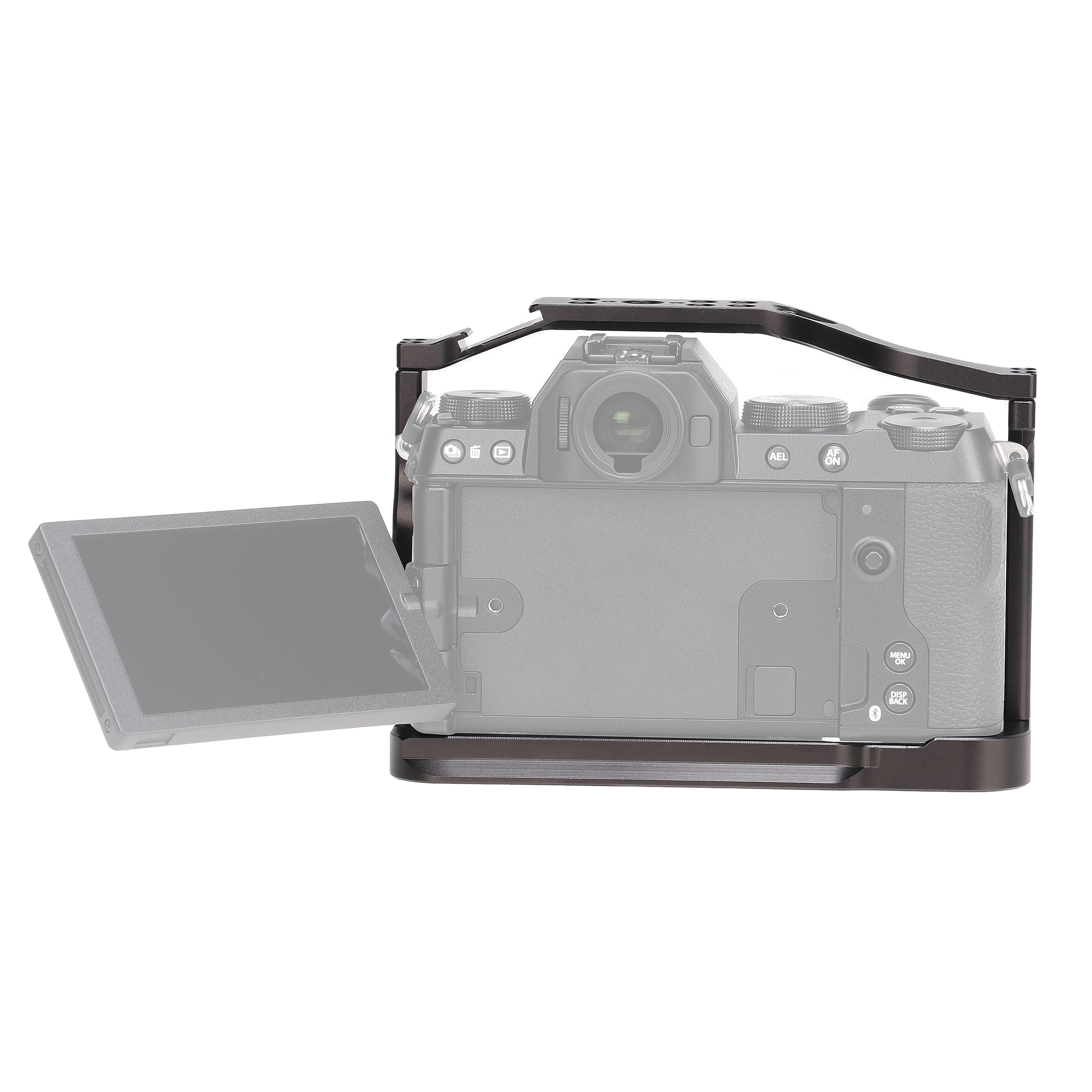 Fotga S20 Camera Cage Stabilizer Bracket With 1/4" 3/8" Mount For Fujifilm X-S20 Mirrorless Camera Video Making Filmmaking Arca Swiss Mount