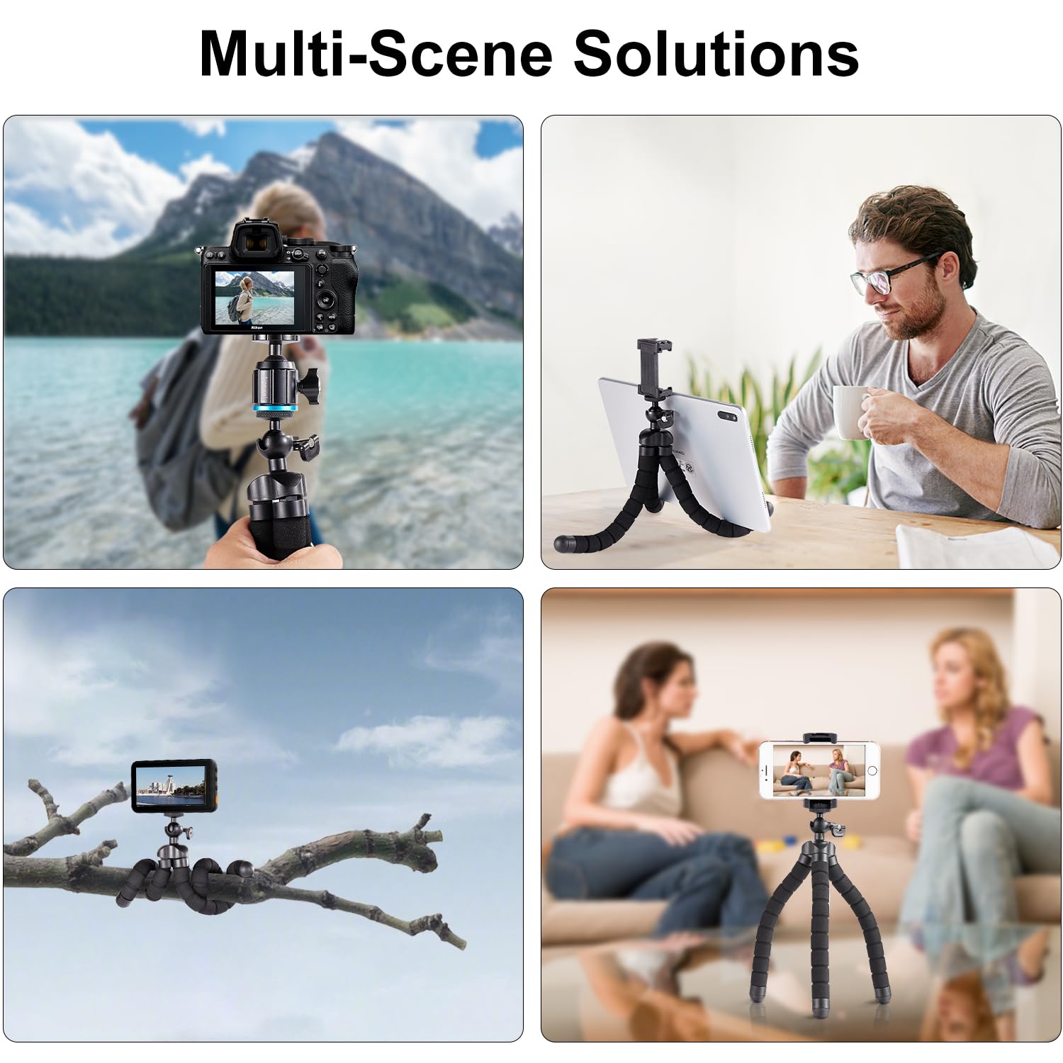 Leifrotto Mini Tripod Stand For Camera & Smartphone, Flexible Travel Tripod Mount For Video Recording, Vlogging, Live Streaming, Compatible With Gopro, Dslr, And Action Cameras