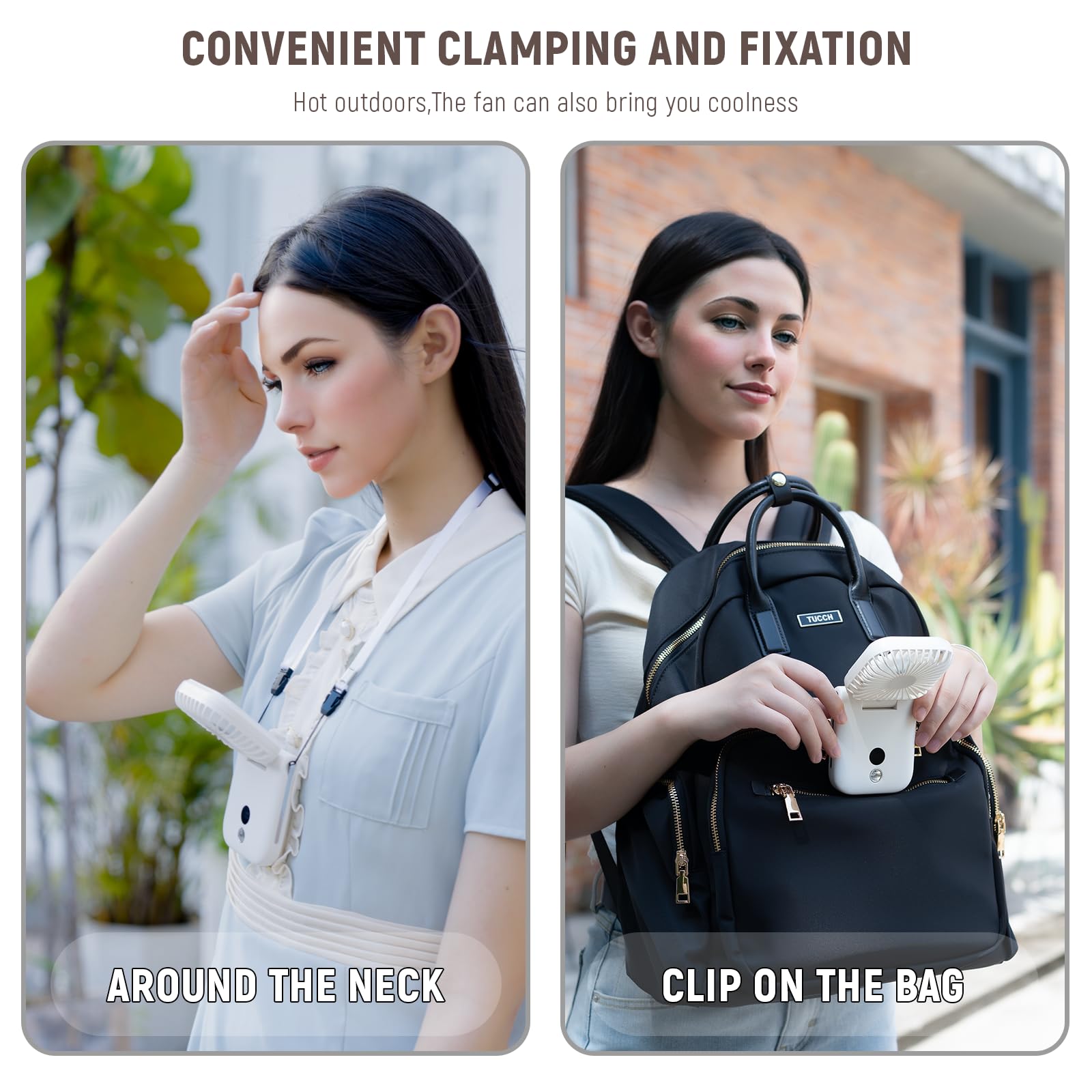 Mini Portable Handheld Clip On Rechargeable Personal Hand Fan With Led Display, Pocket Battery