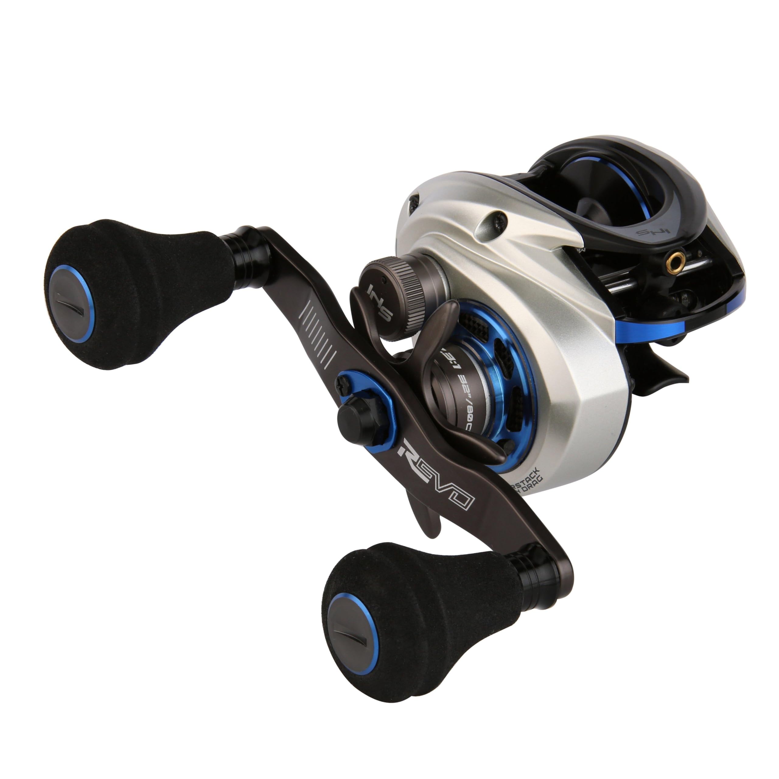 Abu Garcia Revo Inshore Low Profile Baitcast Reel, Reliable All-Water Fishing Reel, Compact A-Symmetric Body With Gullwing Sideplate Design, Durable X2-Craftic Alloy Frame, Max Drag Of 25Lb  11.3Kg