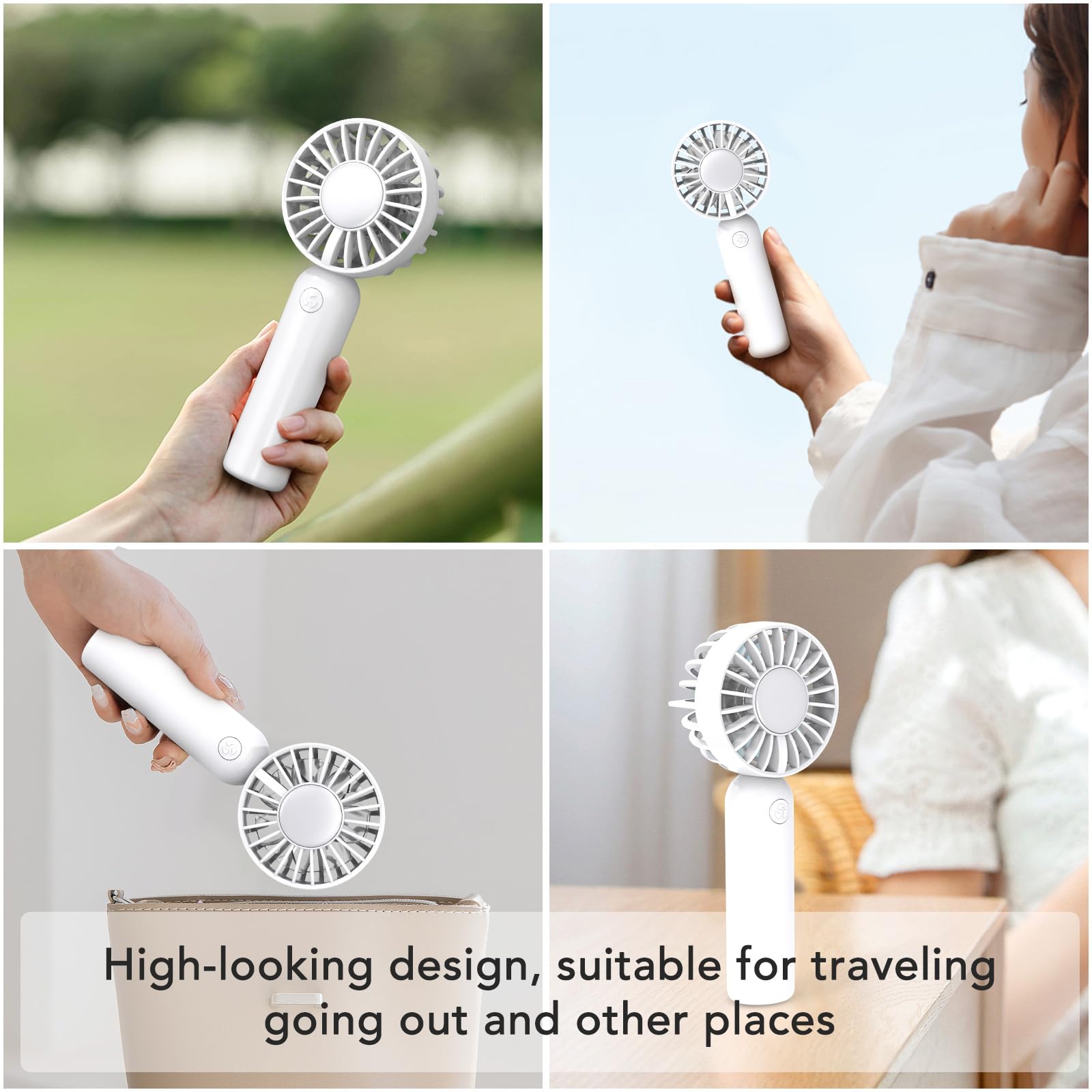 Mini Handheld Fan, 3 Speed Personal Mini Fan, Portable Battery Fan, Usb Rechargeable Makeup Eyelash