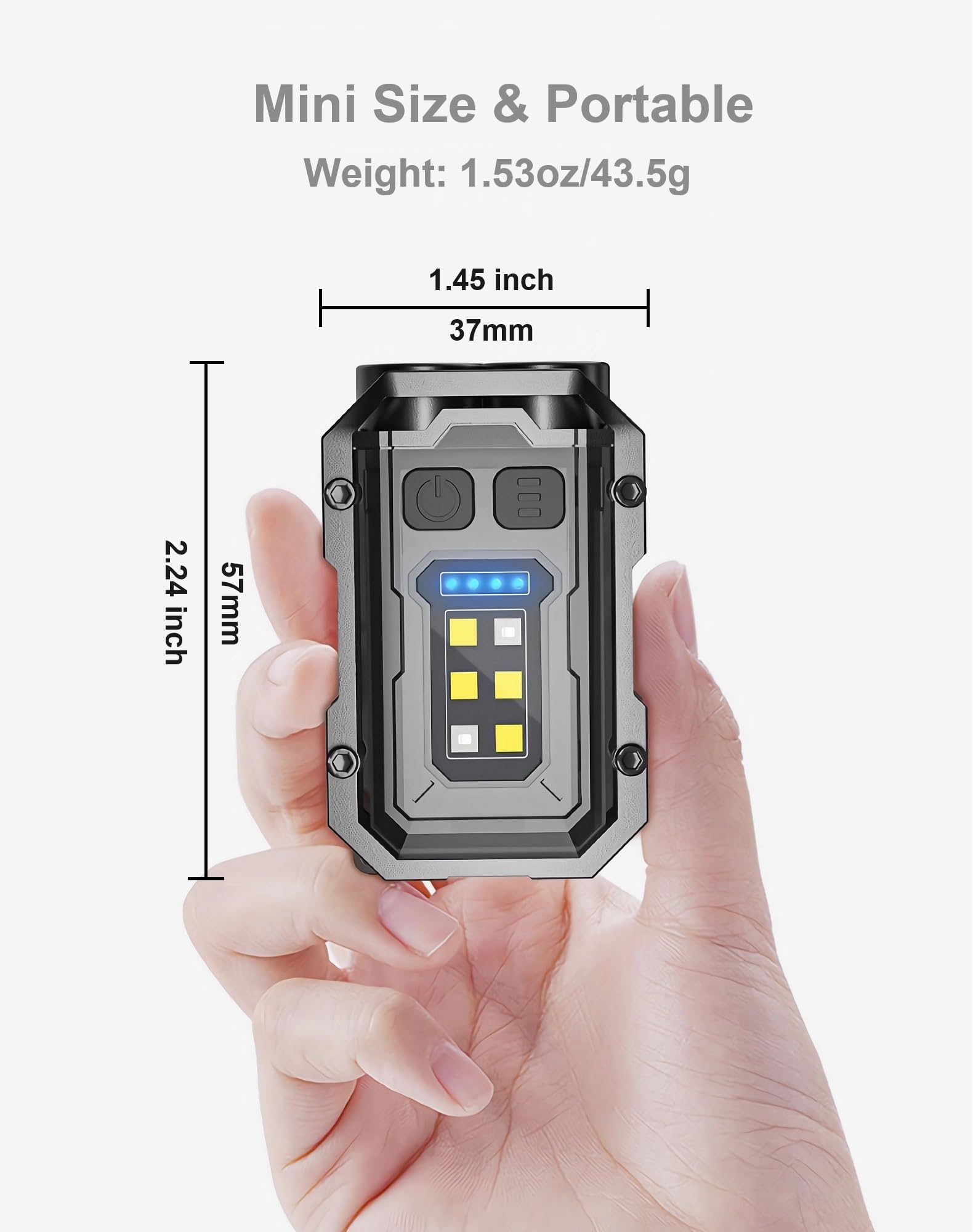 Boomfun Clip On Flashlight Rechargeable Mini Edc Keychain Flashlight, Compact Pocket Cob Light For Night Working, Running, Walking, Camping, Fishing, Hiking, Dog, Usb C Charging Warning Flash Light