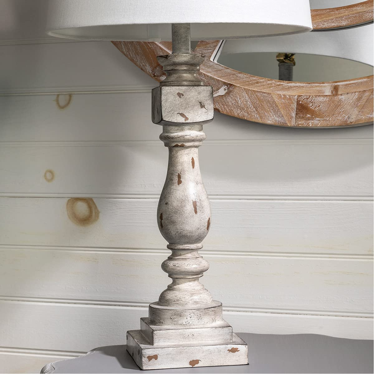 Crestview Collection Evavp1355Gry 29" Poly Resin Table Lamp Evolution Furniture
