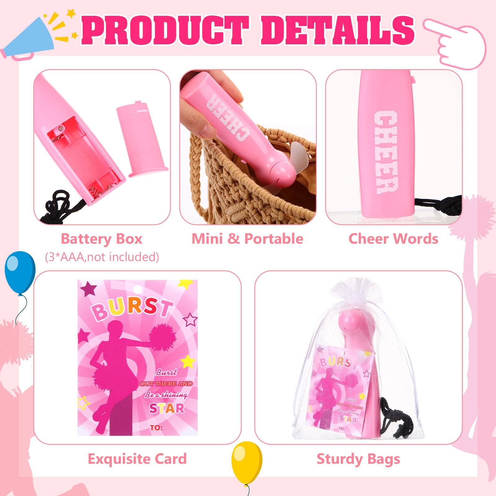 Mini handheld cheerleader fans in bulk for team spirit, cheering, and outdoor events Koospark