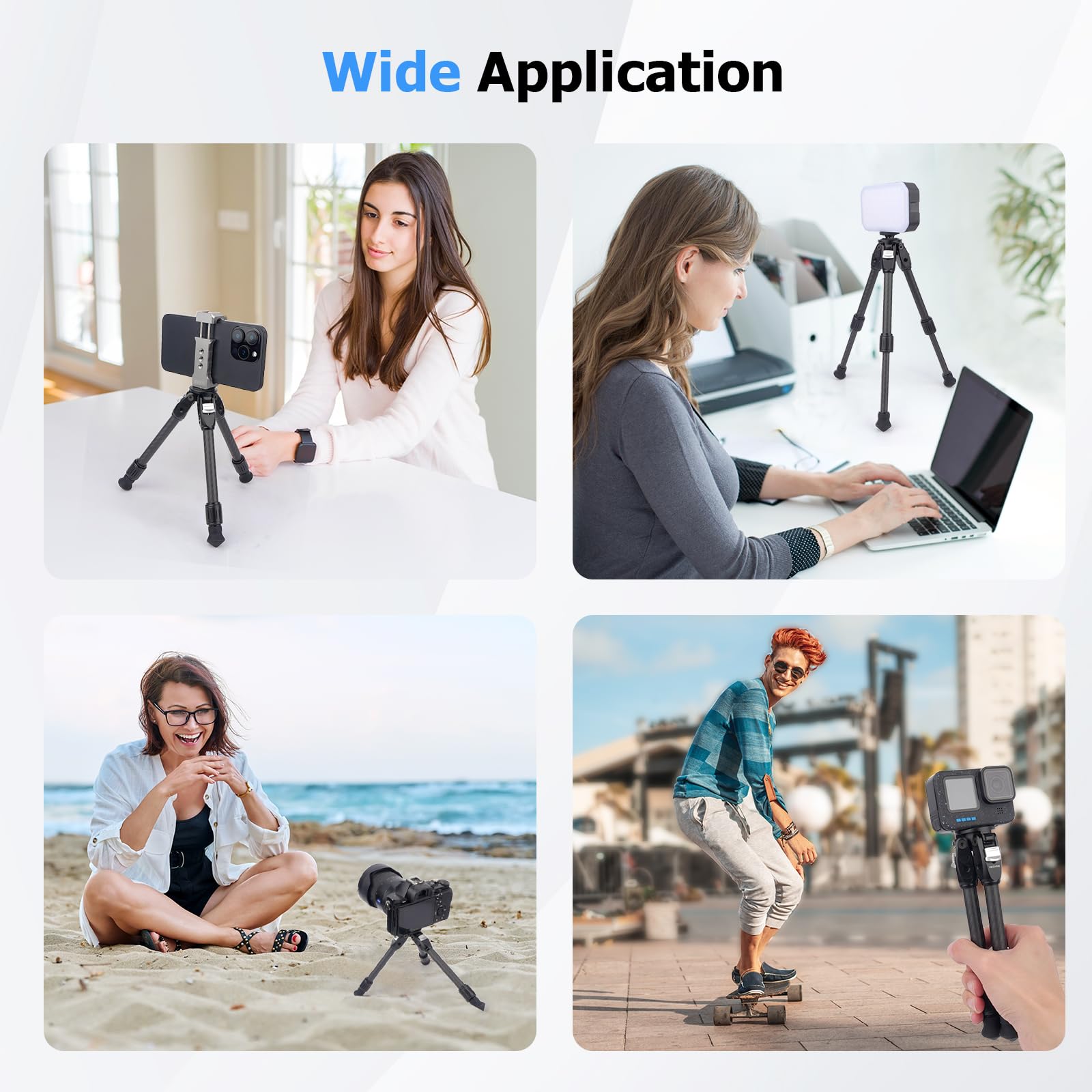 Mechrig Carbon Fiber Tripod With 3-Stage Angle Adjustment, Retractable Lightweight Handheld Stand For Dslr Mirrorless Camera Vlogging – 1/4” Screw & Snow-Ready Spiked Feet-6