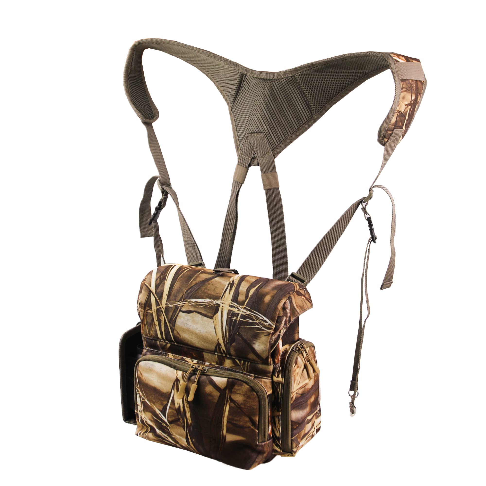 Mdstop Binocular Harness Chest Pack, Bino Case With Rangefinder Pouch, Bino Harness, Binocular Chest Pack, Chest Pack For Hunting, Binocular Harness For Bird Watching, Hunting, Hiking, Shooting