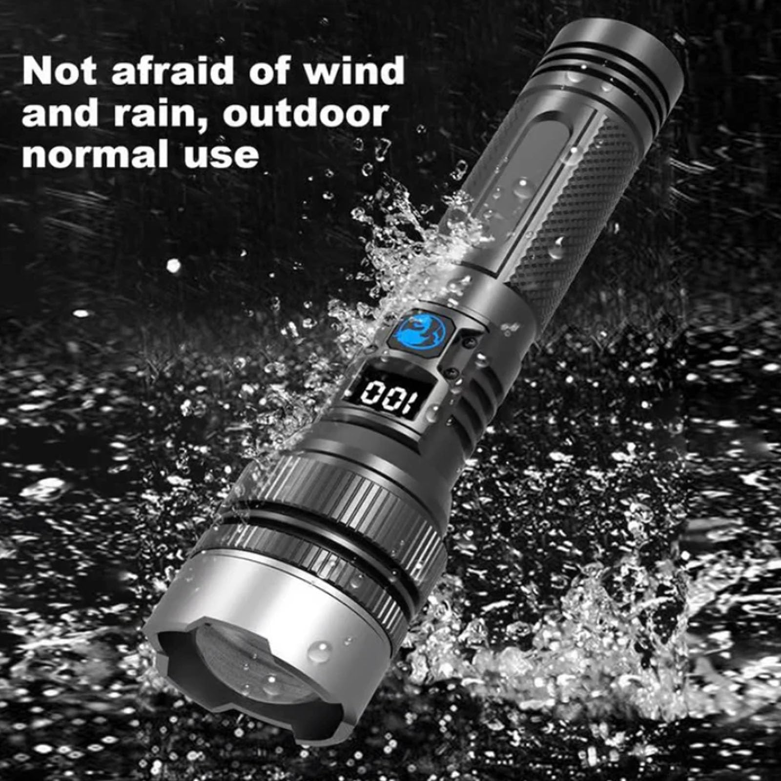 Hixako Benighty Flash Light,Benighty  The Ultimate Survival Flashlight,Led Rechargeable Utility Flashlights High Lumens,Waterproof Zoomable Emergencies Handheld Spotlight For Camping (1Pcs)