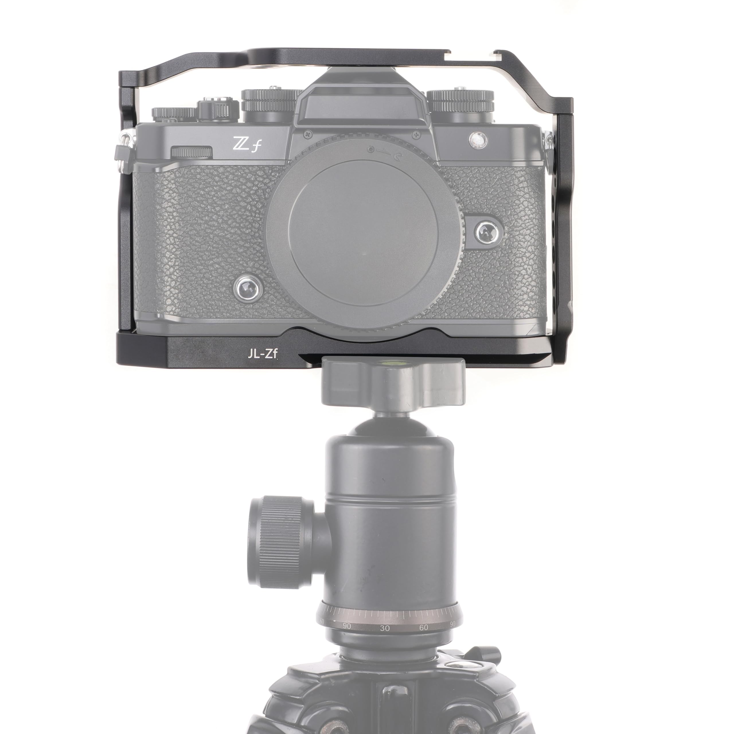 Fotga Zf Camera Cage + Top Handle For Nikon Zf Mirrorless Camera Vlog Video Shooting Film Making With 1/4"-20 3/8"-16 Holes Cold Shoe Mount,Arri Handle Locating Hole,Camera Locating Pin
